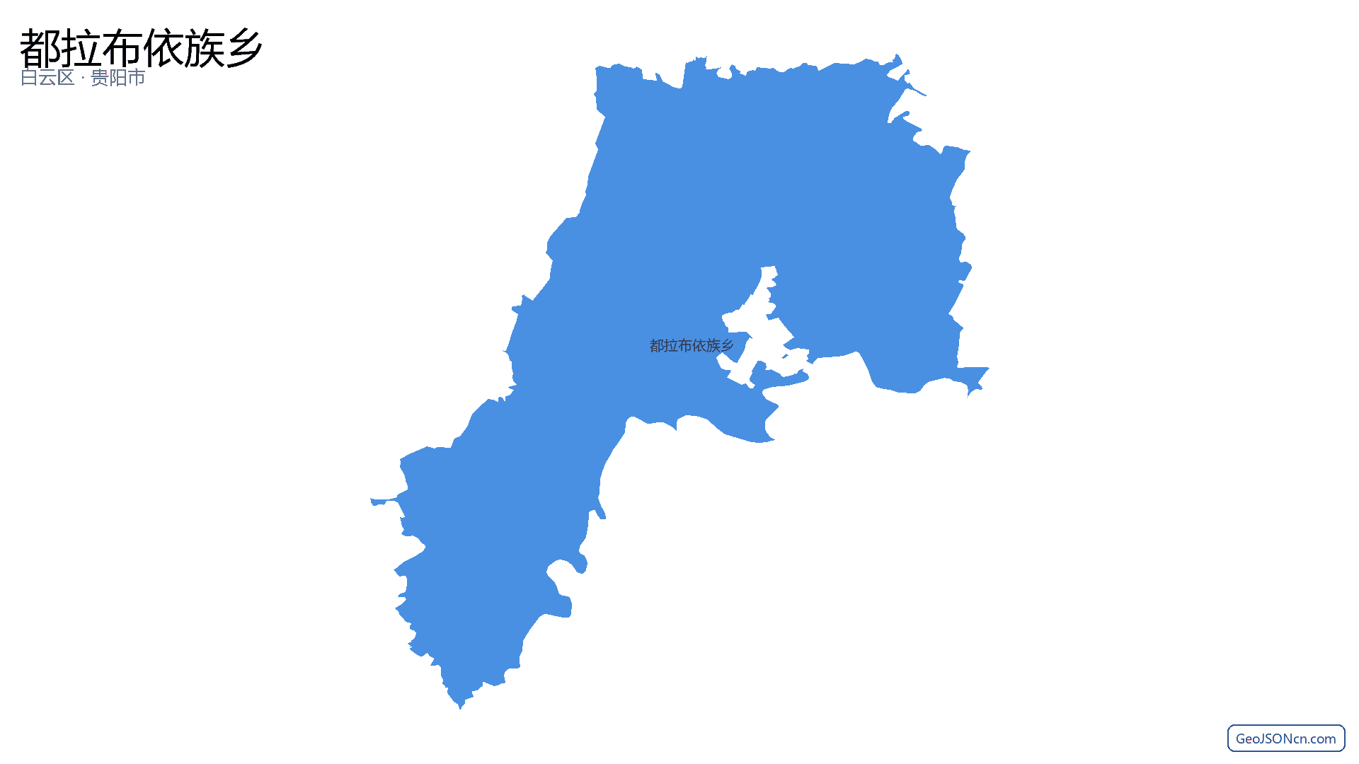都拉布依族乡行政区划边界地图（白云区·贵阳市）,提供GeoJSON、SHP矢量边界数据下载及高清地图大图(PNG/JPG) - GeoJSONcn.com