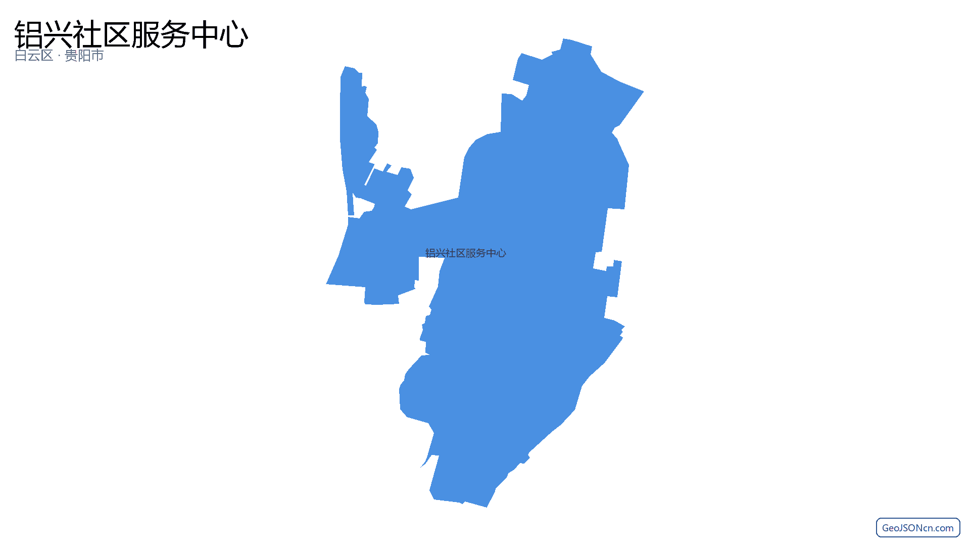 铝兴社区服务中心行政区划边界地图（白云区·贵阳市）,提供GeoJSON、SHP矢量边界数据下载及高清地图大图(PNG/JPG) - GeoJSONcn.com