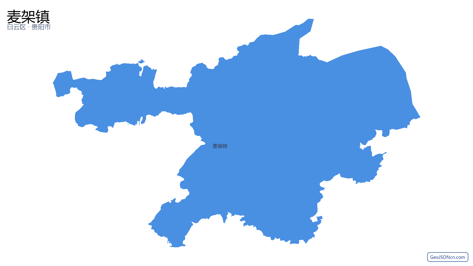 麦架镇行政区划边界地图（白云区·贵阳市）,提供GeoJSON、SHP矢量边界数据下载及高清地图大图(PNG/JPG) - GeoJSONcn.com
