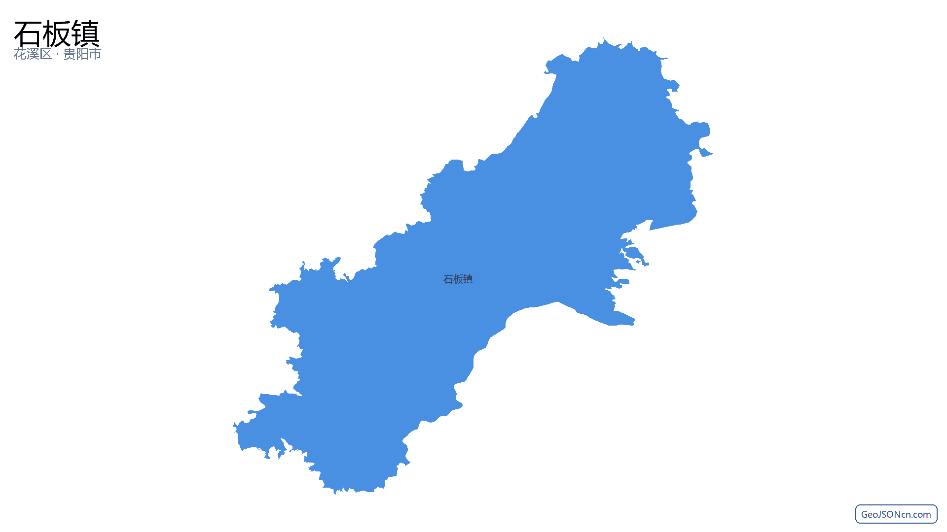 石板镇行政区划边界地图(花溪区·贵阳市),提供GeoJSON、SHP矢量边界数据下载及高清地图大图(PNG/JPG) - GeoJSONcn.com