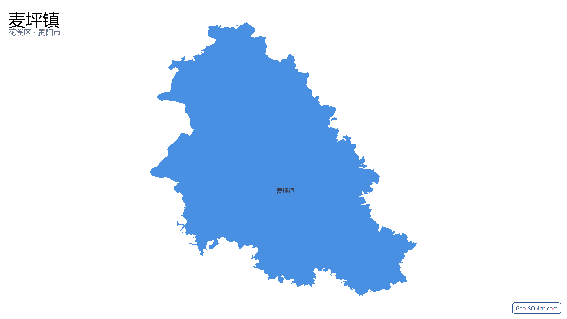 麦坪镇行政区划边界地图（花溪区·贵阳市）,提供GeoJSON、SHP矢量边界数据下载及高清地图大图(PNG/JPG) - GeoJSONcn.com