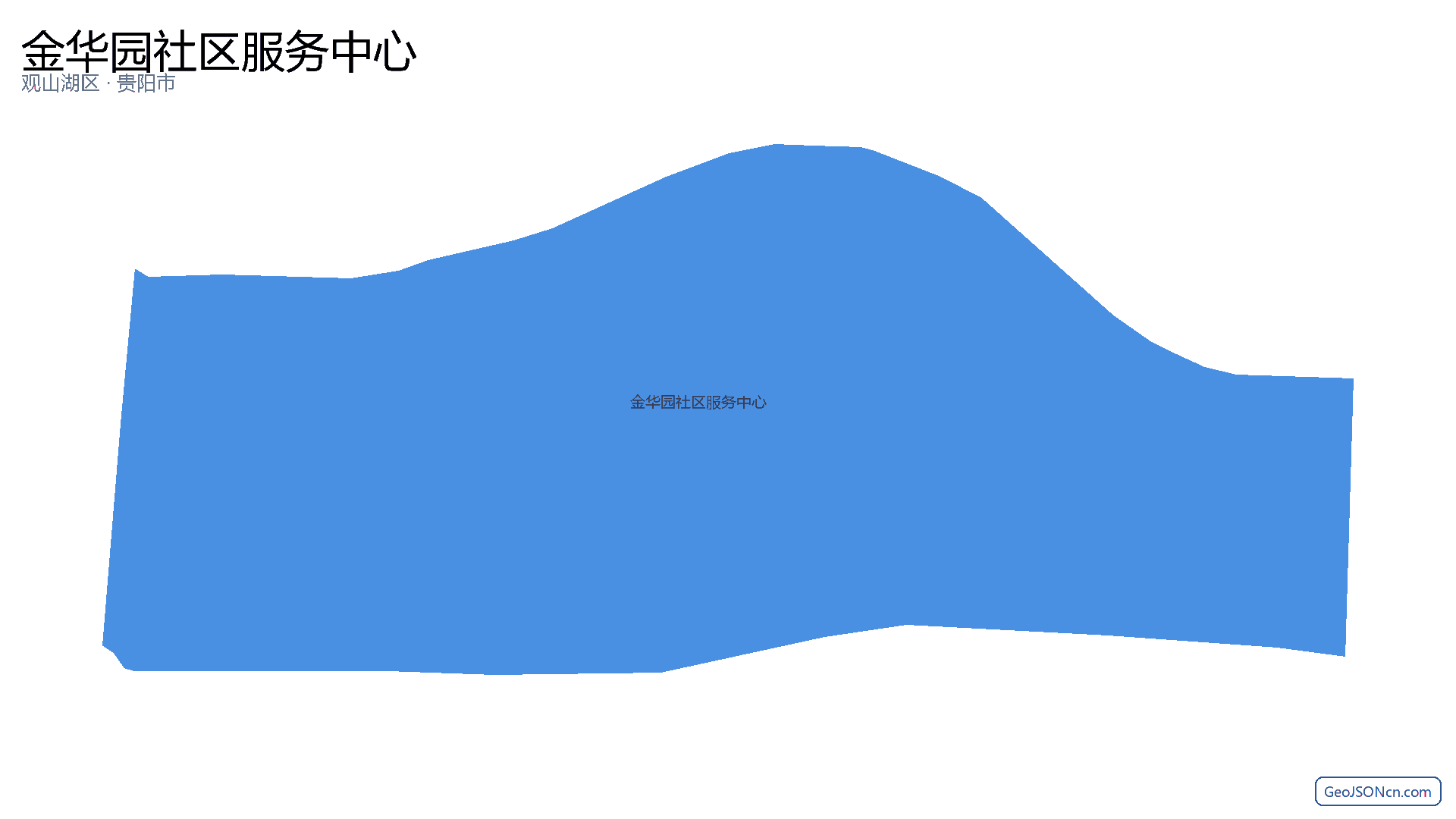 金华园社区服务中心行政区划边界地图（观山湖区·贵阳市）,提供GeoJSON、SHP矢量边界数据下载及高清地图大图(PNG/JPG) - GeoJSONcn.com