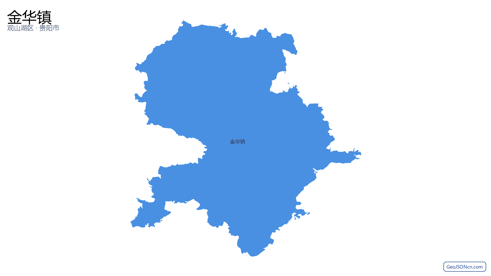 金华镇行政区划边界地图（观山湖区·贵阳市）,提供GeoJSON、SHP矢量边界数据下载及高清地图大图(PNG/JPG) - GeoJSONcn.com