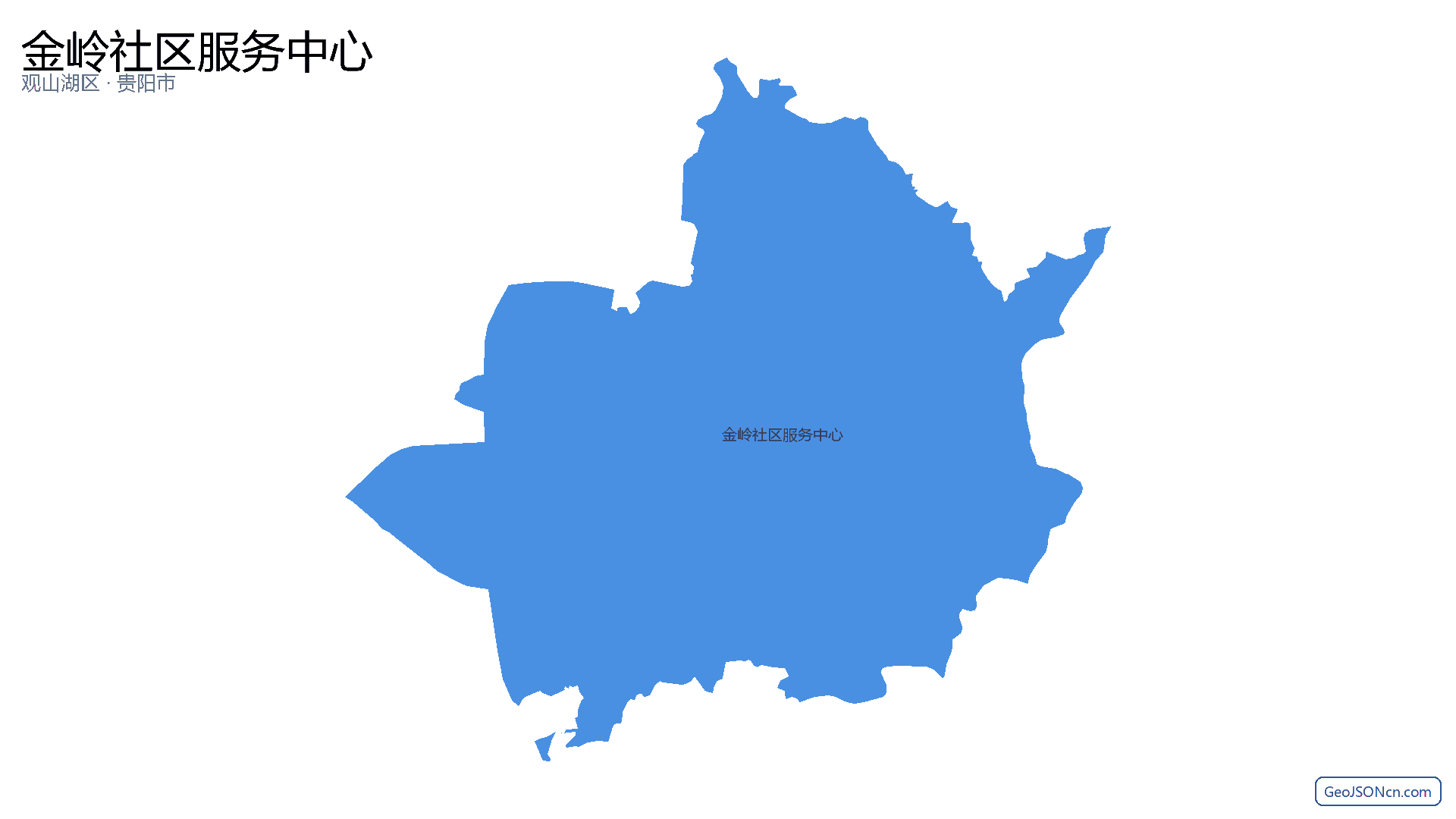 金岭社区服务中心行政区划边界地图（观山湖区·贵阳市）,提供GeoJSON、SHP矢量边界数据下载及高清地图大图(PNG/JPG) - GeoJSONcn.com