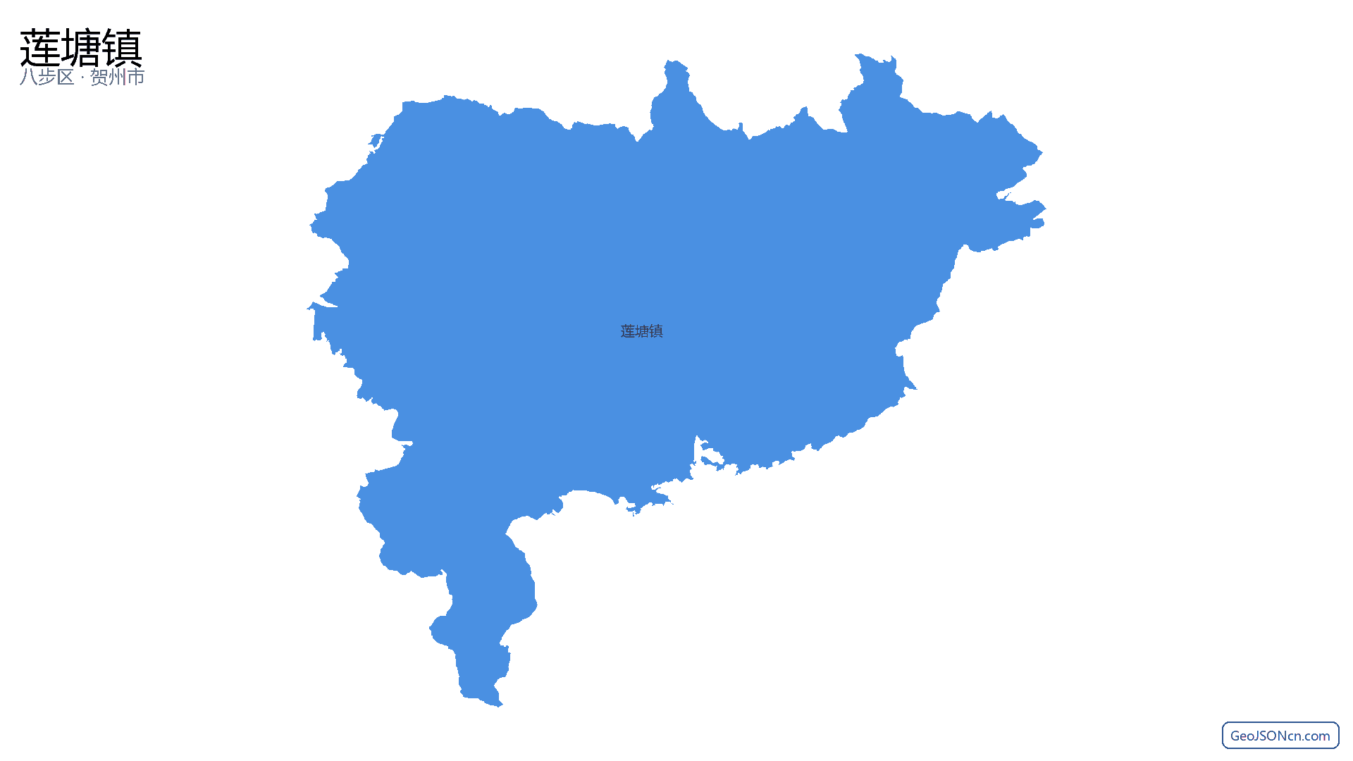 莲塘镇行政区划边界地图（八步区·贺州市）,提供GeoJSON、SHP矢量边界数据下载及高清地图大图(PNG/JPG) - GeoJSONcn.com