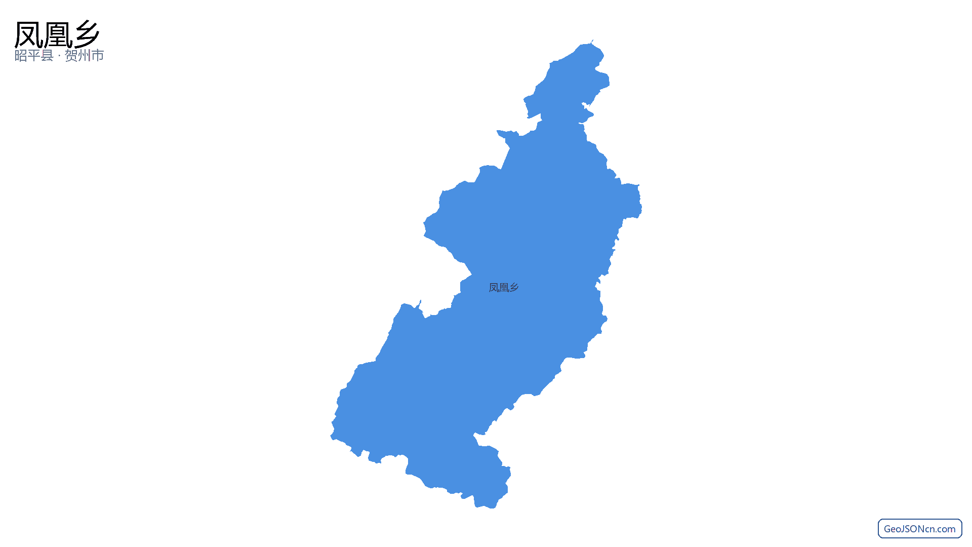 凤凰乡行政区划边界地图（昭平县·贺州市）,提供GeoJSON、SHP矢量边界数据下载及高清地图大图(PNG/JPG) - GeoJSONcn.com