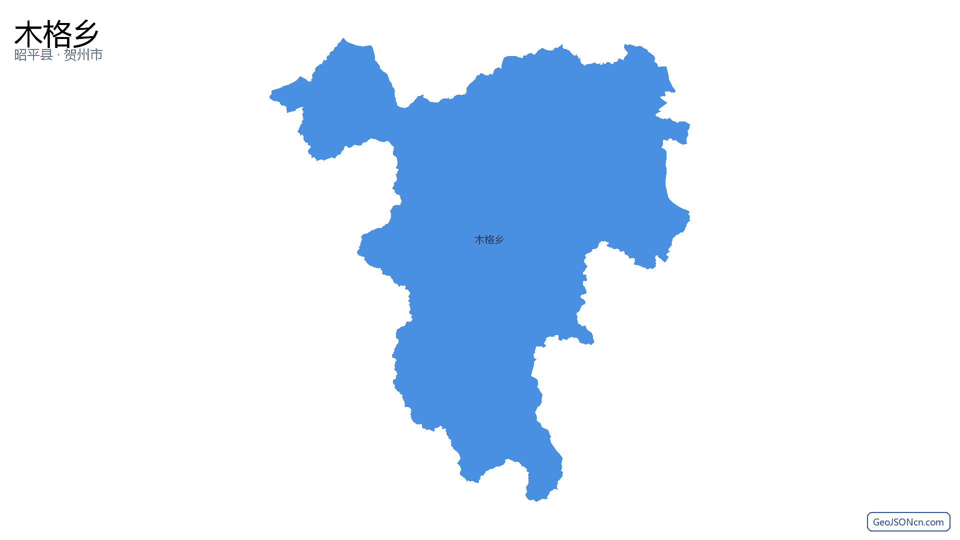 木格乡行政区划边界地图（昭平县·贺州市）,提供GeoJSON、SHP矢量边界数据下载及高清地图大图(PNG/JPG) - GeoJSONcn.com