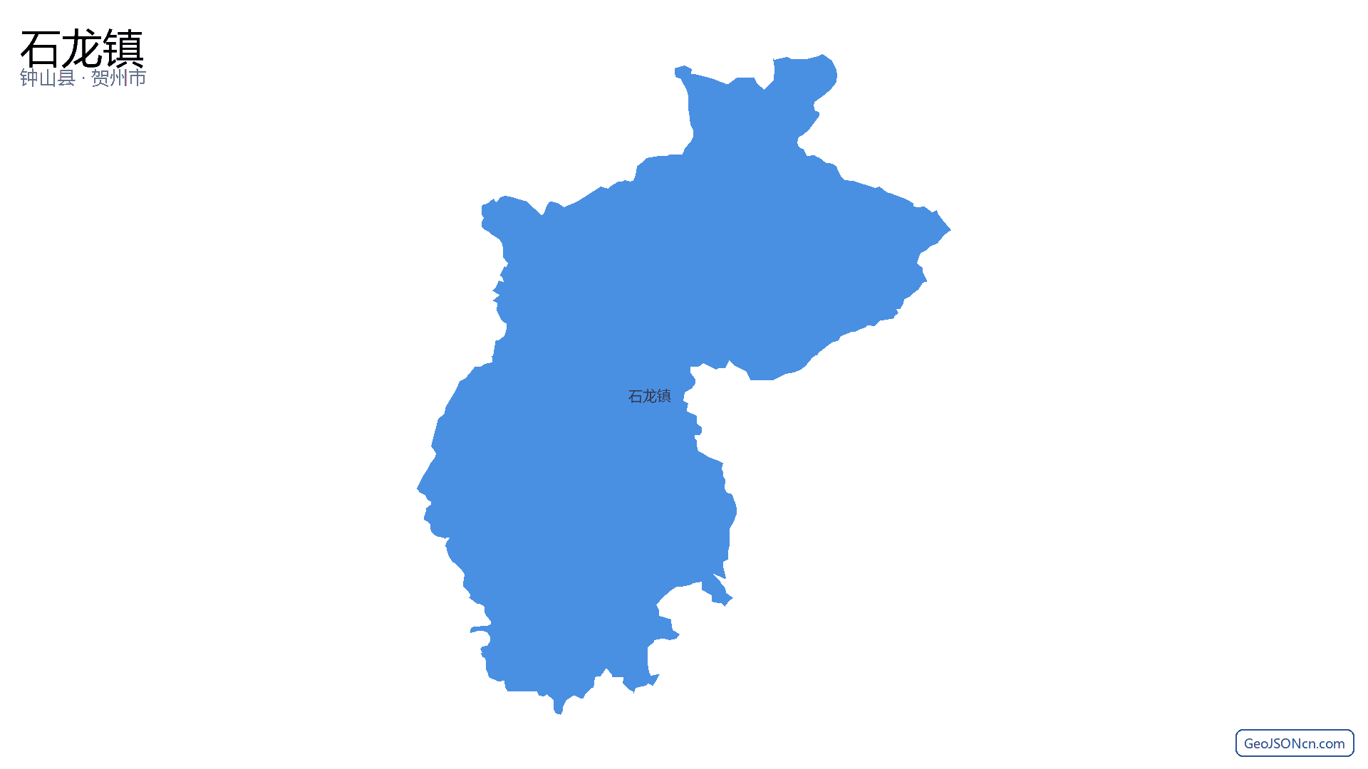石龙镇行政区划边界地图（钟山县·贺州市）,提供GeoJSON、SHP矢量边界数据下载及高清地图大图(PNG/JPG) - GeoJSONcn.com