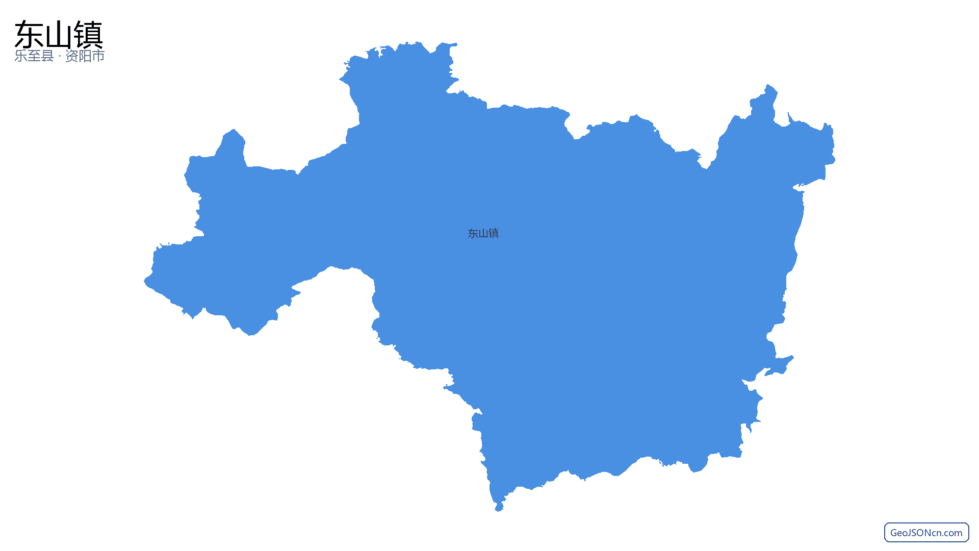 东山镇行政区划边界地图（乐至县·资阳市）,提供GeoJSON、SHP矢量边界数据下载及高清地图大图(PNG/JPG) - GeoJSONcn.com