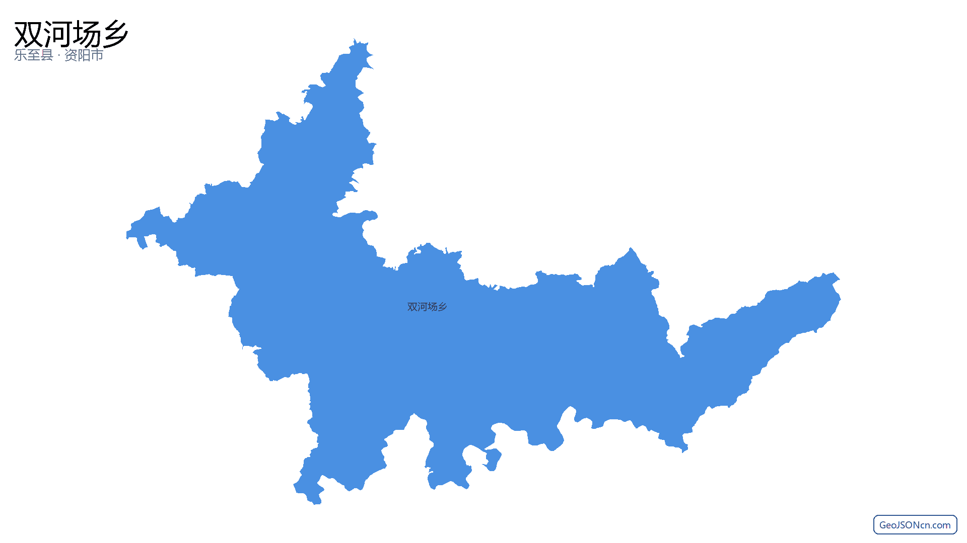 双河场乡行政区划边界地图（乐至县·资阳市）,提供GeoJSON、SHP矢量边界数据下载及高清地图大图(PNG/JPG) - GeoJSONcn.com