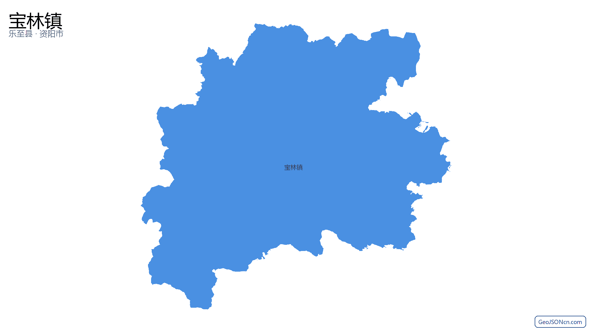 宝林镇行政区划边界地图(乐至县·资阳市),提供GeoJSON、SHP矢量边界数据下载及高清地图大图(PNG/JPG) - GeoJSONcn.com