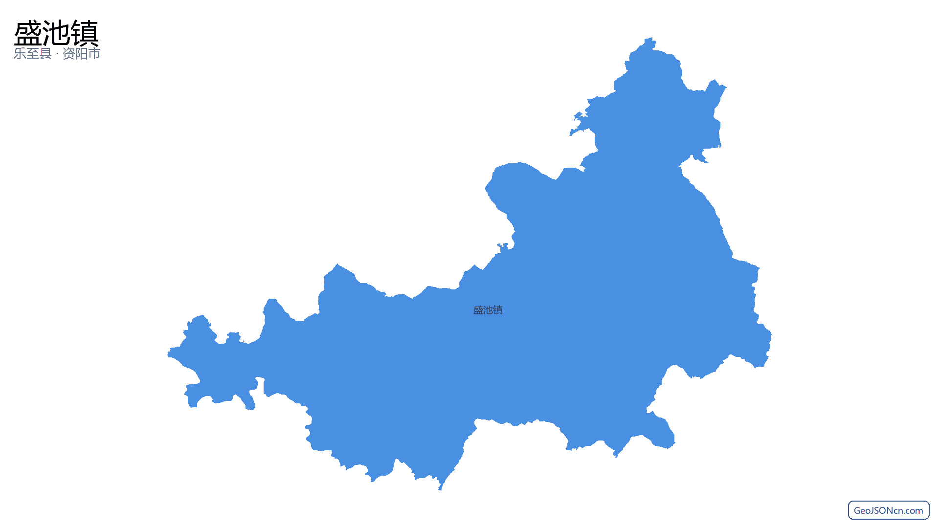 盛池镇行政区划边界地图（乐至县·资阳市）,提供GeoJSON、SHP矢量边界数据下载及高清地图大图(PNG/JPG) - GeoJSONcn.com