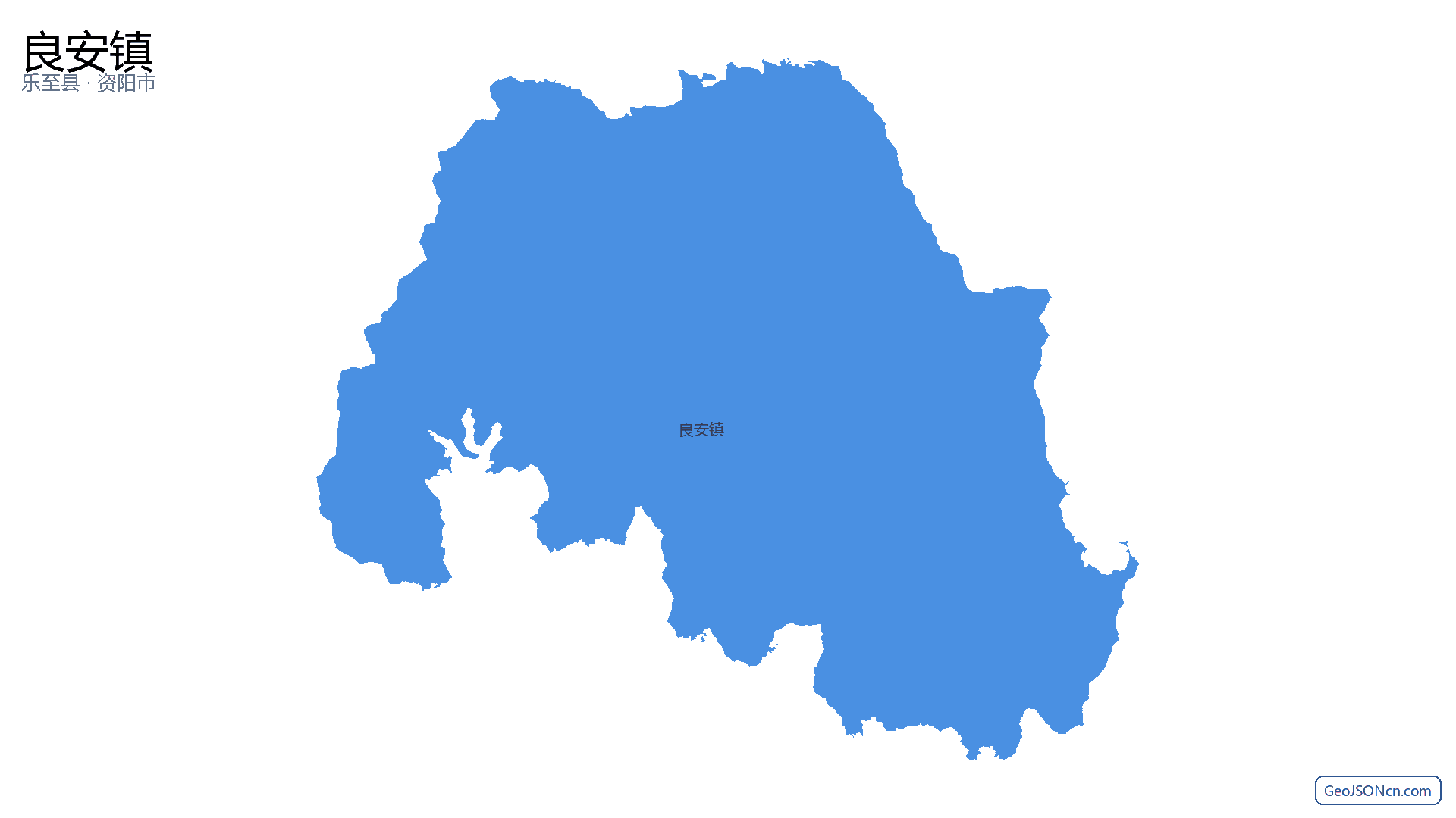 良安镇行政区划边界地图（乐至县·资阳市）,提供GeoJSON、SHP矢量边界数据下载及高清地图大图(PNG/JPG) - GeoJSONcn.com