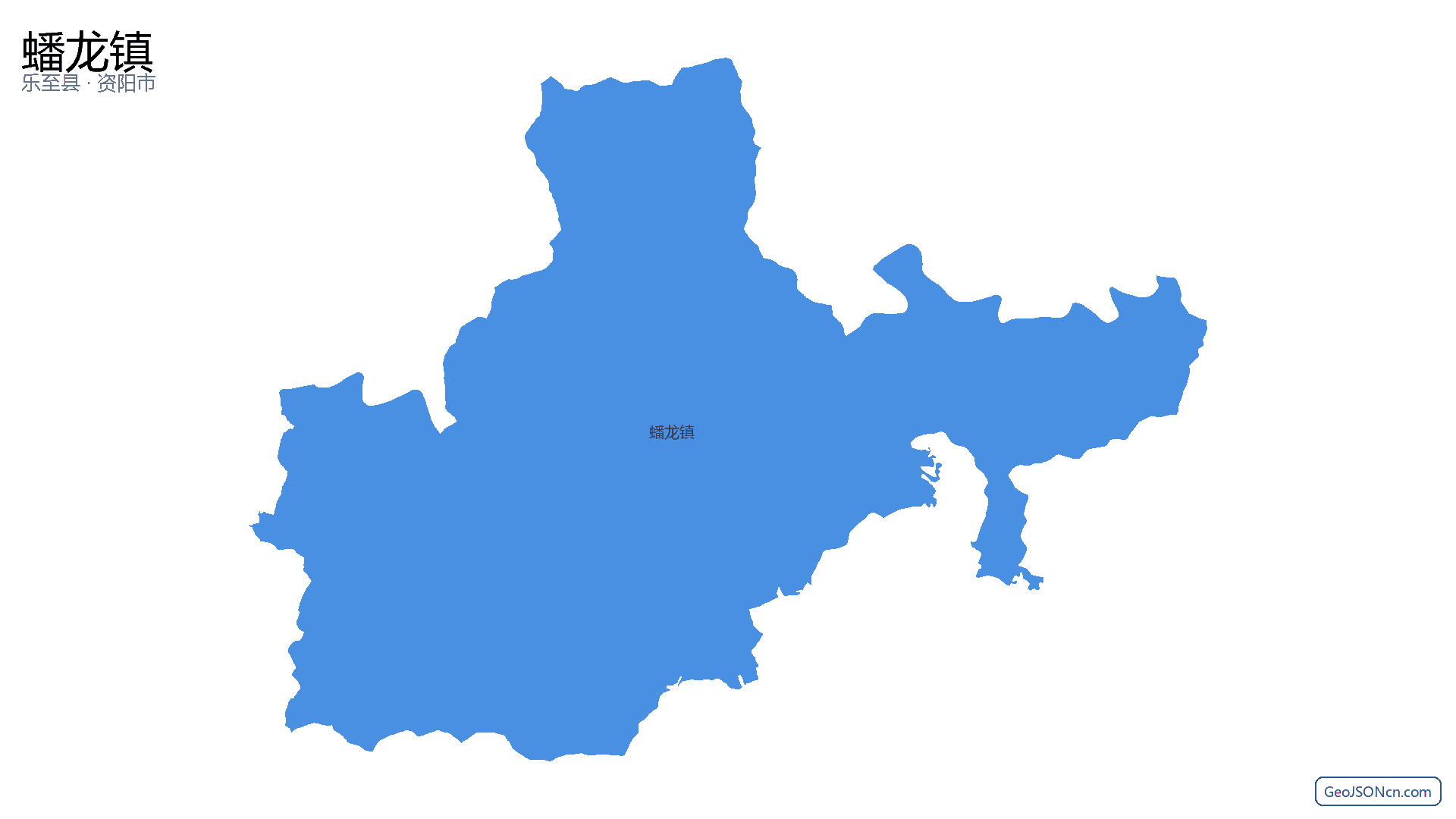 蟠龙镇行政区划边界地图（乐至县·资阳市）,提供GeoJSON、SHP矢量边界数据下载及高清地图大图(PNG/JPG) - GeoJSONcn.com