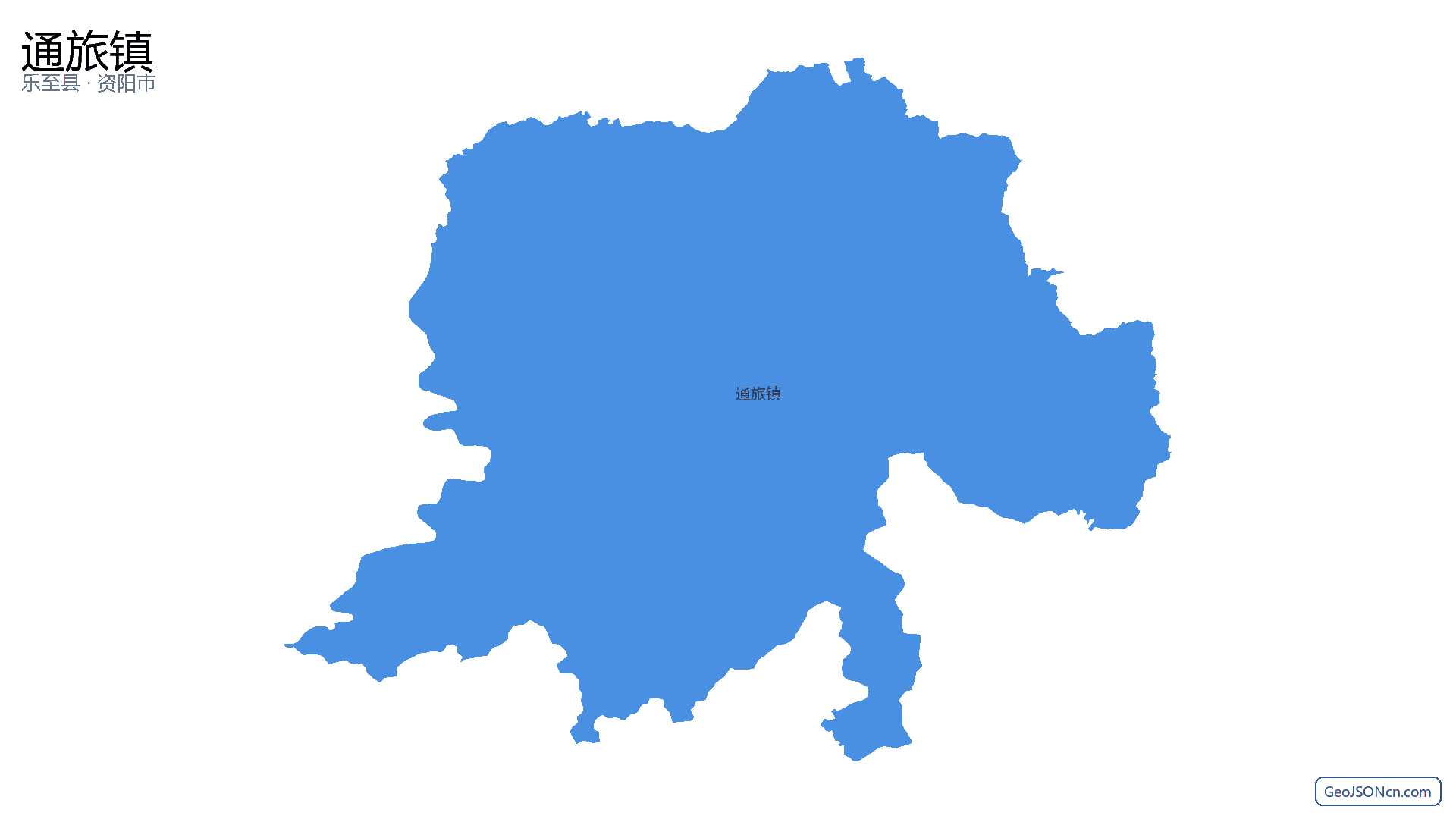 通旅镇行政区划边界地图(乐至县·资阳市),提供GeoJSON、SHP矢量边界数据下载及高清地图大图(PNG/JPG) - GeoJSONcn.com