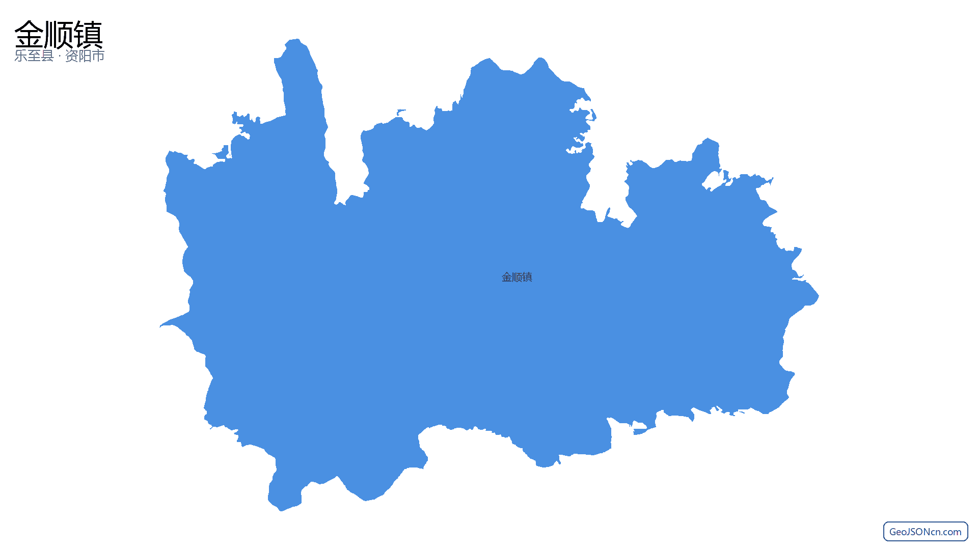 金顺镇行政区划边界地图（乐至县·资阳市）,提供GeoJSON、SHP矢量边界数据下载及高清地图大图(PNG/JPG) - GeoJSONcn.com