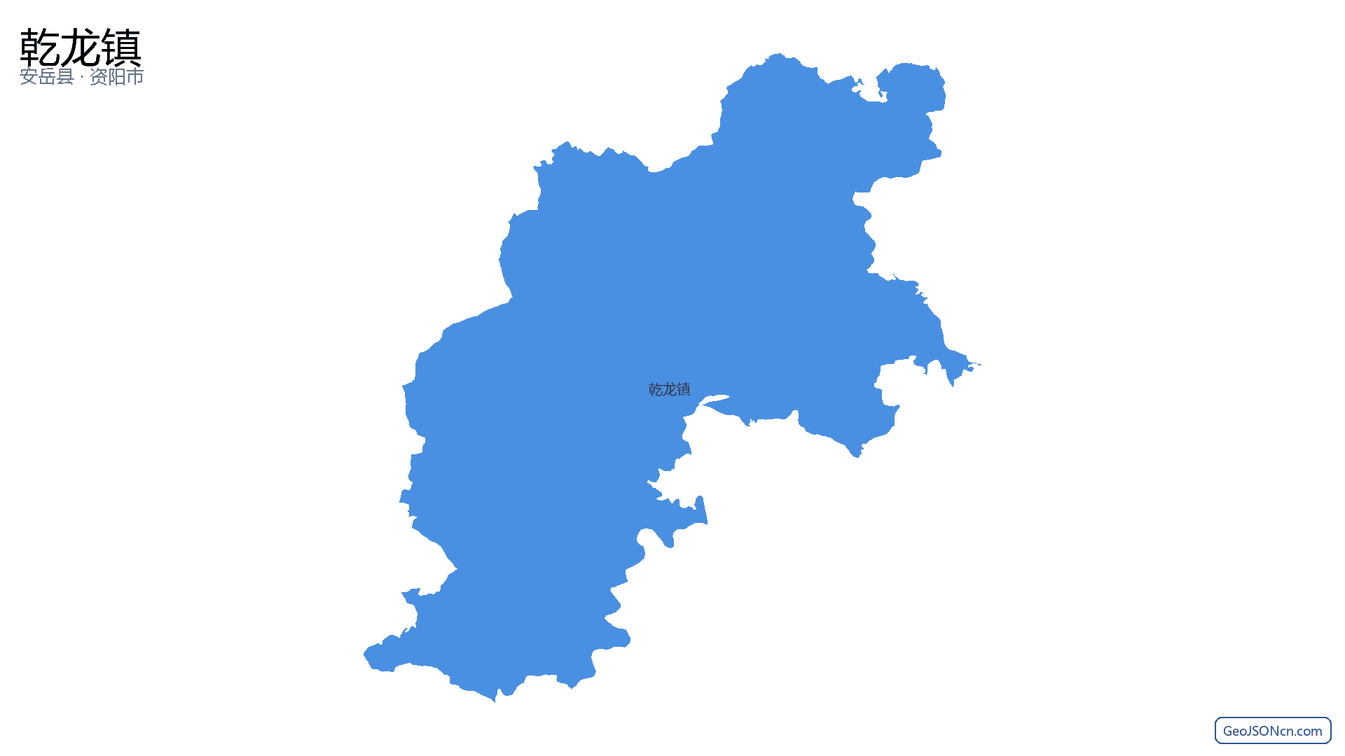 乾龙镇行政区划边界地图(安岳县·资阳市),提供GeoJSON、SHP矢量边界数据下载及高清地图大图(PNG/JPG) - GeoJSONcn.com