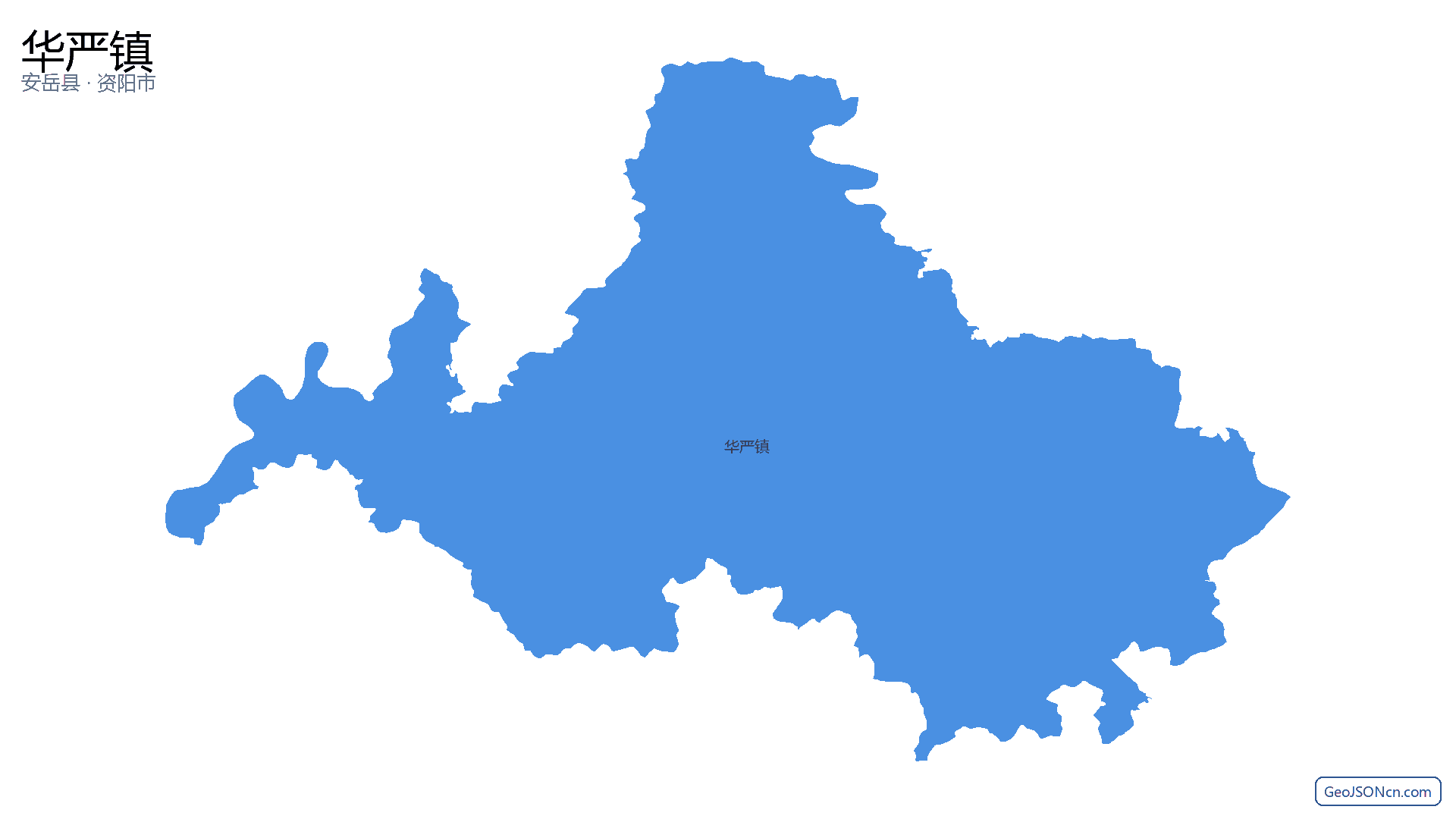 华严镇行政区划边界地图(安岳县·资阳市),提供GeoJSON、SHP矢量边界数据下载及高清地图大图(PNG/JPG) - GeoJSONcn.com