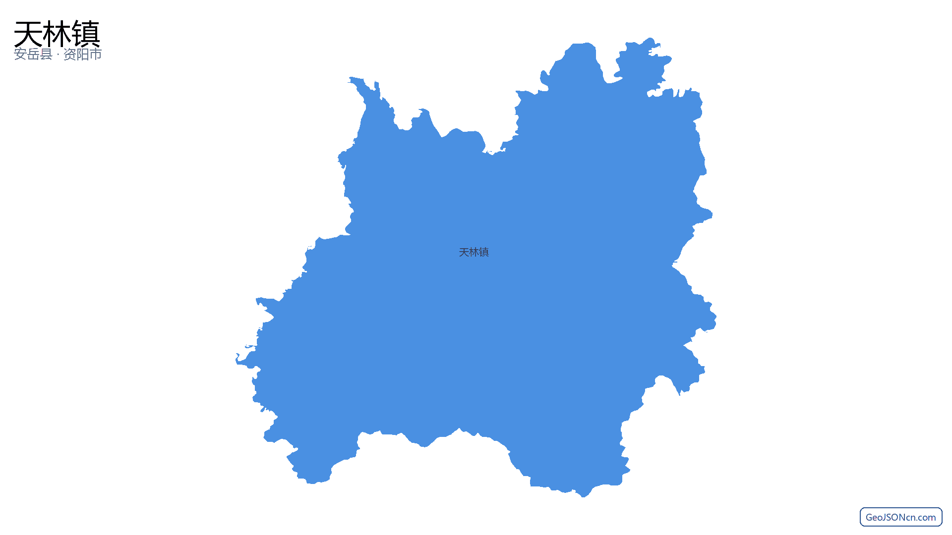 天林镇行政区划边界地图(安岳县·资阳市),提供GeoJSON、SHP矢量边界数据下载及高清地图大图(PNG/JPG) - GeoJSONcn.com