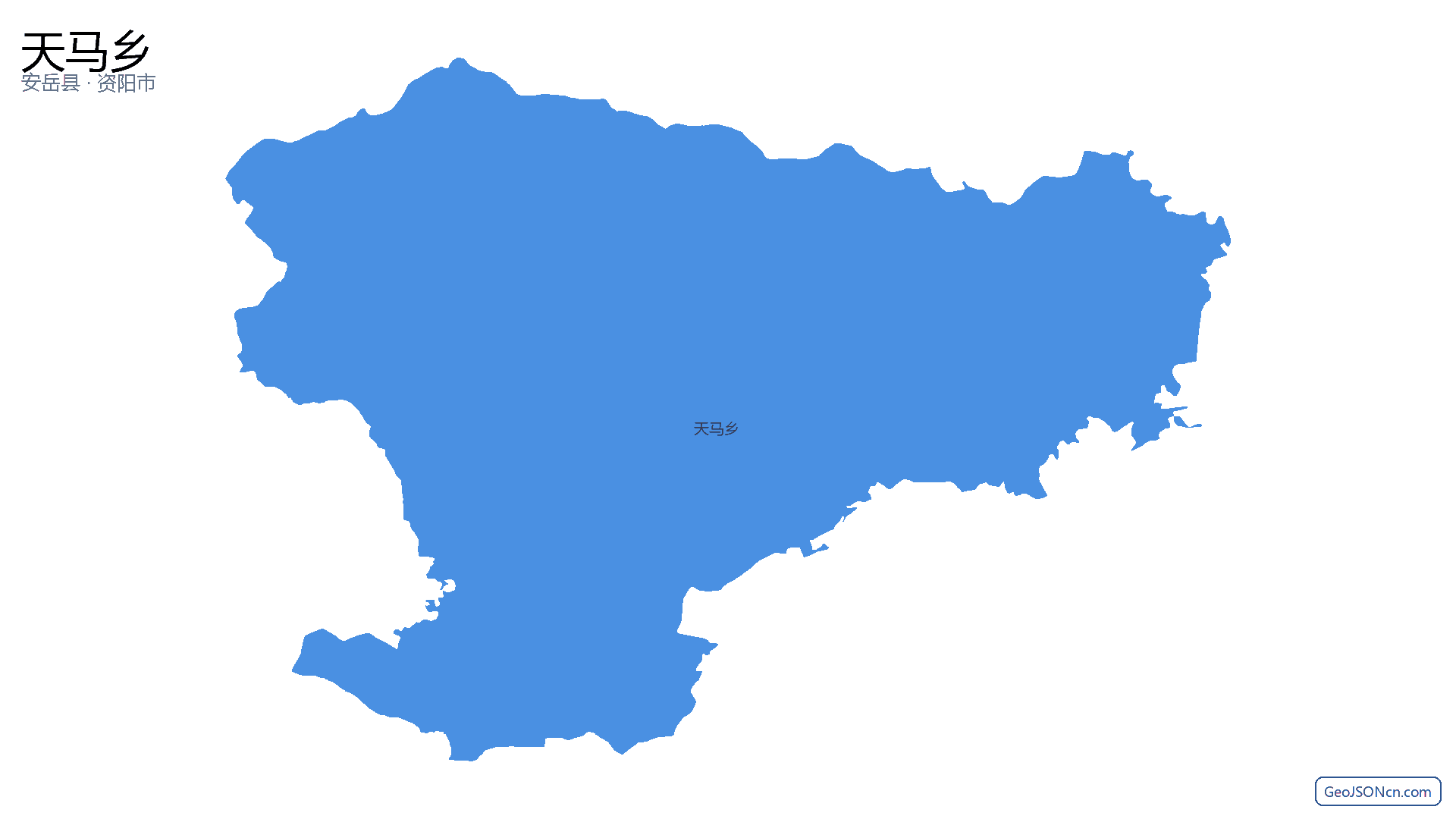 天马乡行政区划边界地图（安岳县·资阳市）,提供GeoJSON、SHP矢量边界数据下载及高清地图大图(PNG/JPG) - GeoJSONcn.com