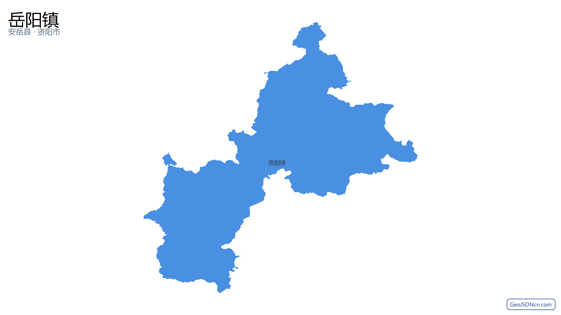 岳阳镇行政区划边界地图(安岳县·资阳市),提供GeoJSON、SHP矢量边界数据下载及高清地图大图(PNG/JPG) - GeoJSONcn.com