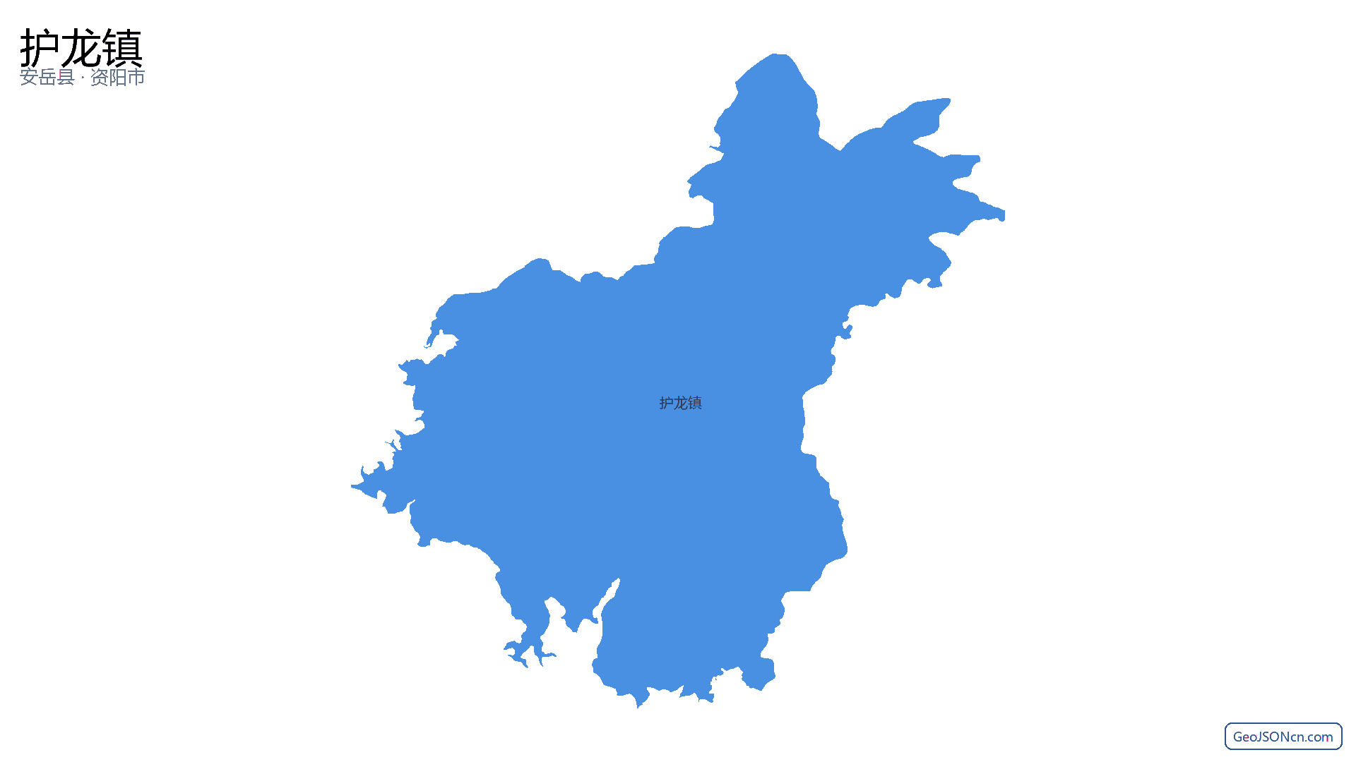 护龙镇行政区划边界地图(安岳县·资阳市),提供GeoJSON、SHP矢量边界数据下载及高清地图大图(PNG/JPG) - GeoJSONcn.com