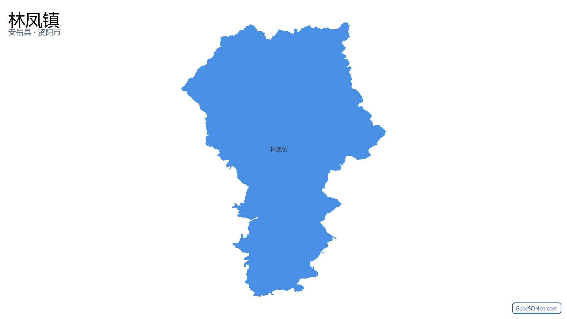 林凤镇行政区划边界地图（安岳县·资阳市）,提供GeoJSON、SHP矢量边界数据下载及高清地图大图(PNG/JPG) - GeoJSONcn.com