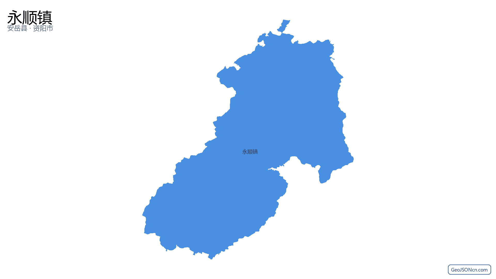 永顺镇行政区划边界地图（安岳县·资阳市）,提供GeoJSON、SHP矢量边界数据下载及高清地图大图(PNG/JPG) - GeoJSONcn.com