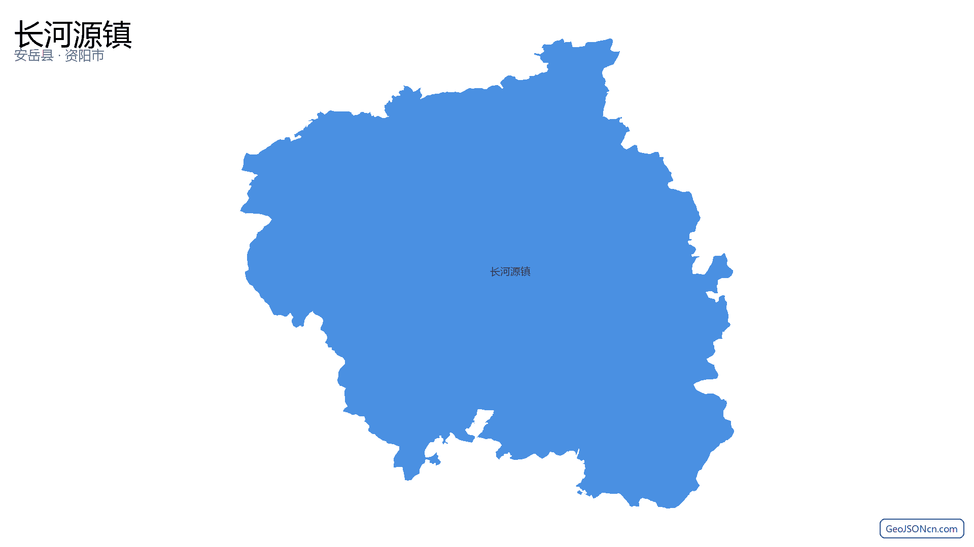 长河源镇行政区划边界地图（安岳县·资阳市）,提供GeoJSON、SHP矢量边界数据下载及高清地图大图(PNG/JPG) - GeoJSONcn.com