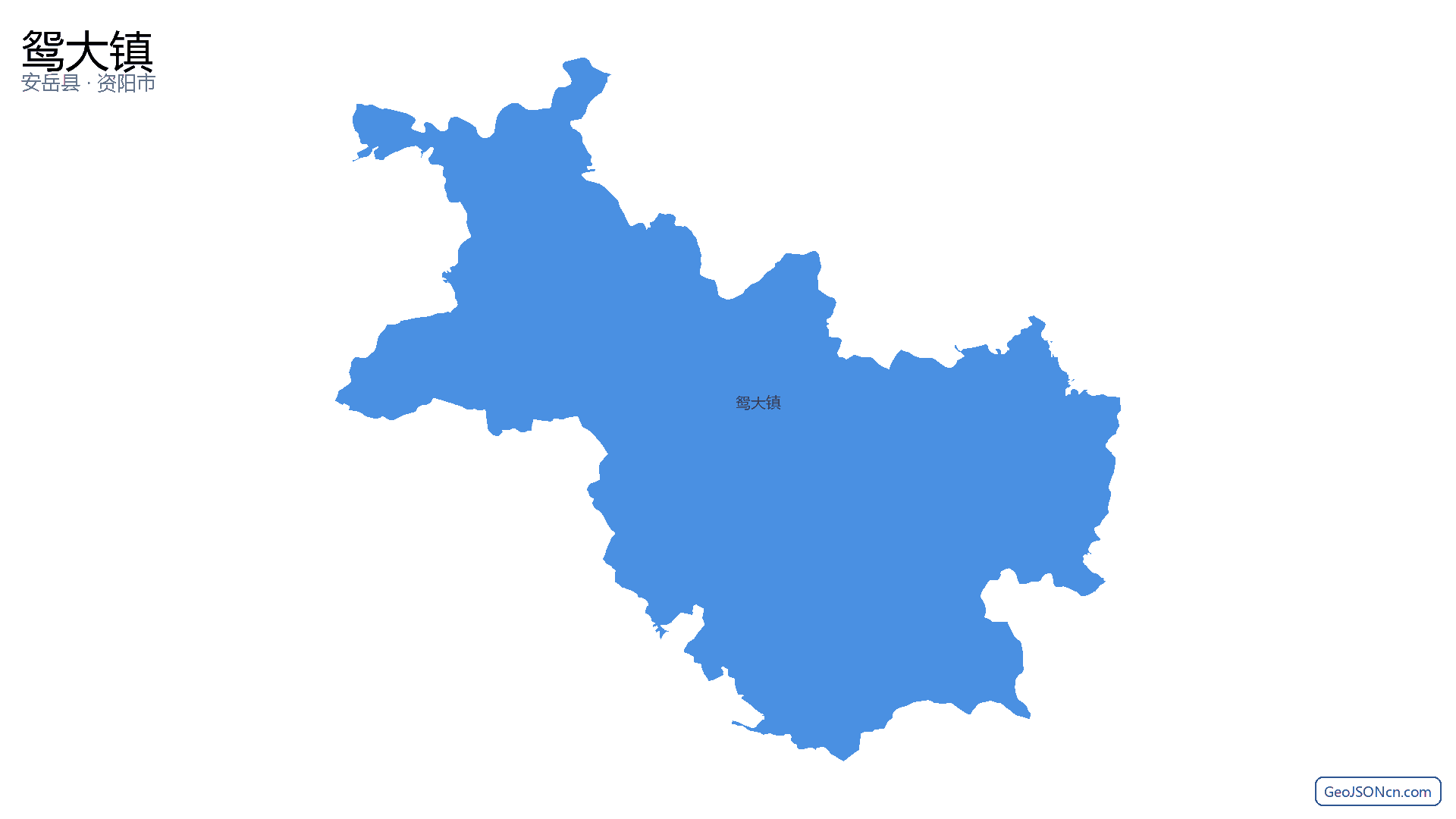 鸳大镇行政区划边界地图（安岳县·资阳市）,提供GeoJSON、SHP矢量边界数据下载及高清地图大图(PNG/JPG) - GeoJSONcn.com