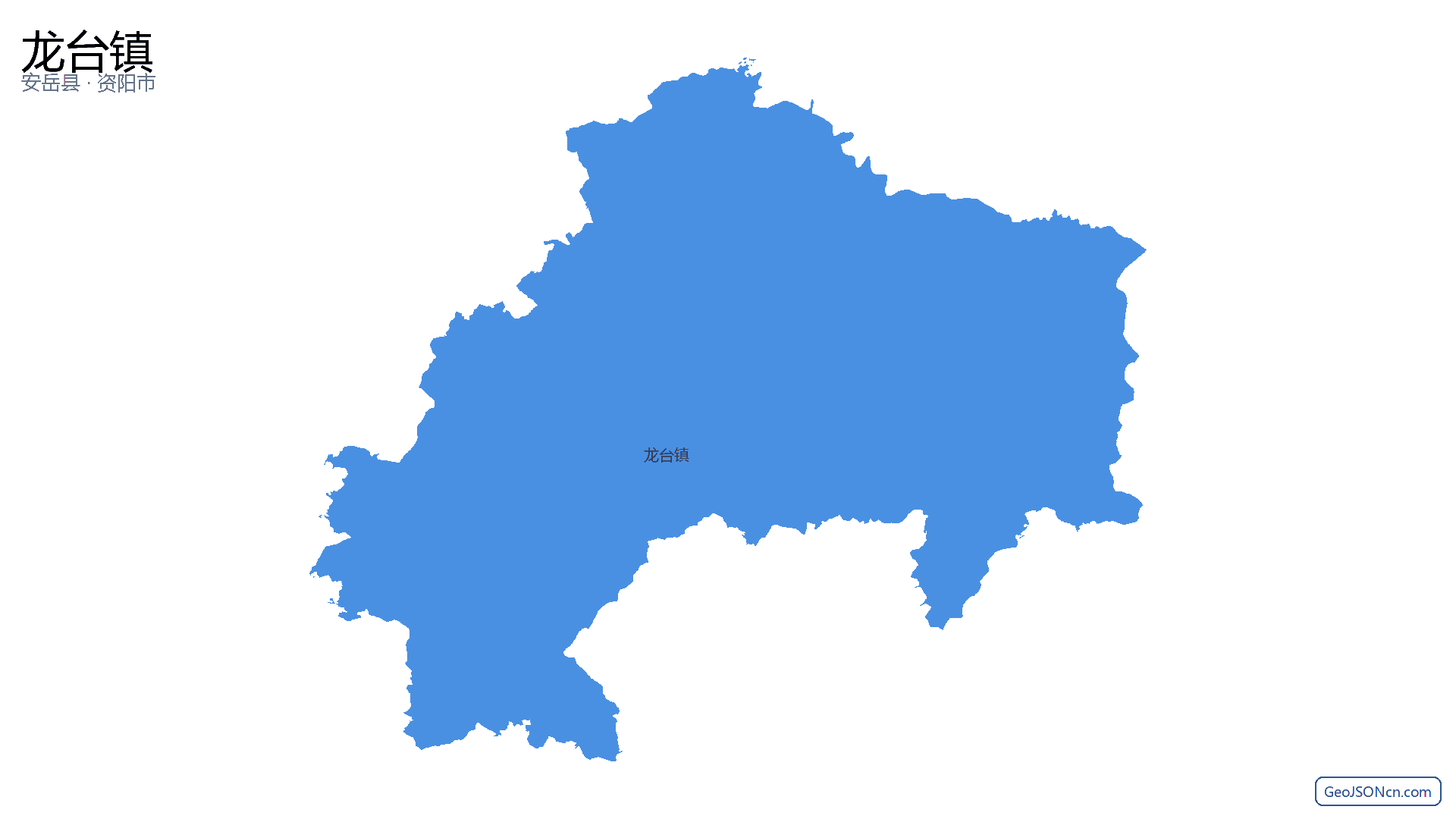 龙台镇行政区划边界地图（安岳县·资阳市）,提供GeoJSON、SHP矢量边界数据下载及高清地图大图(PNG/JPG) - GeoJSONcn.com