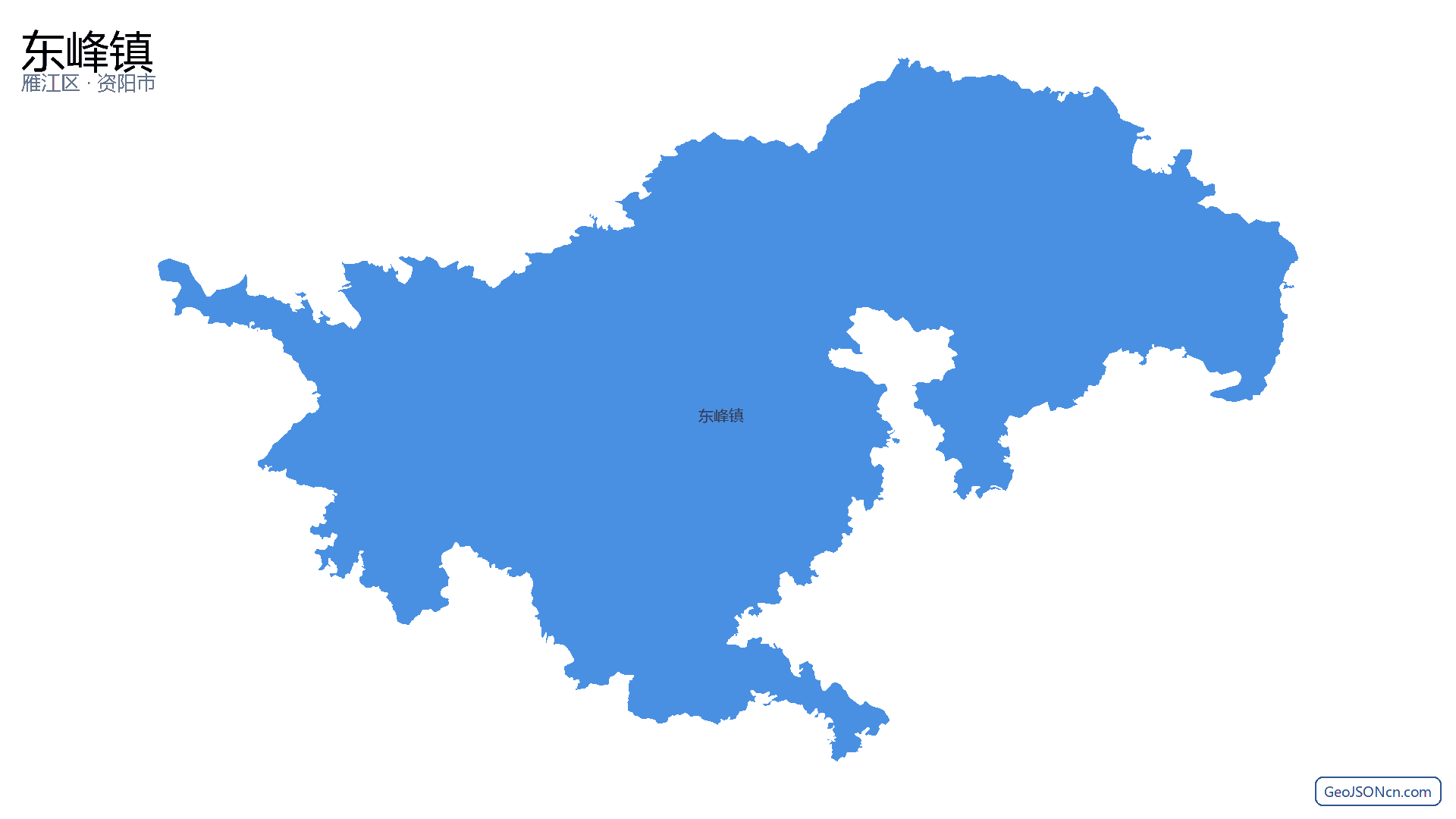 东峰镇行政区划边界地图(雁江区·资阳市),提供GeoJSON、SHP矢量边界数据下载及高清地图大图(PNG/JPG) - GeoJSONcn.com
