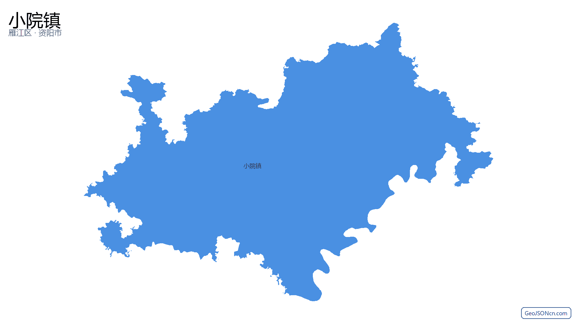 小院镇行政区划边界地图(雁江区·资阳市),提供GeoJSON、SHP矢量边界数据下载及高清地图大图(PNG/JPG) - GeoJSONcn.com