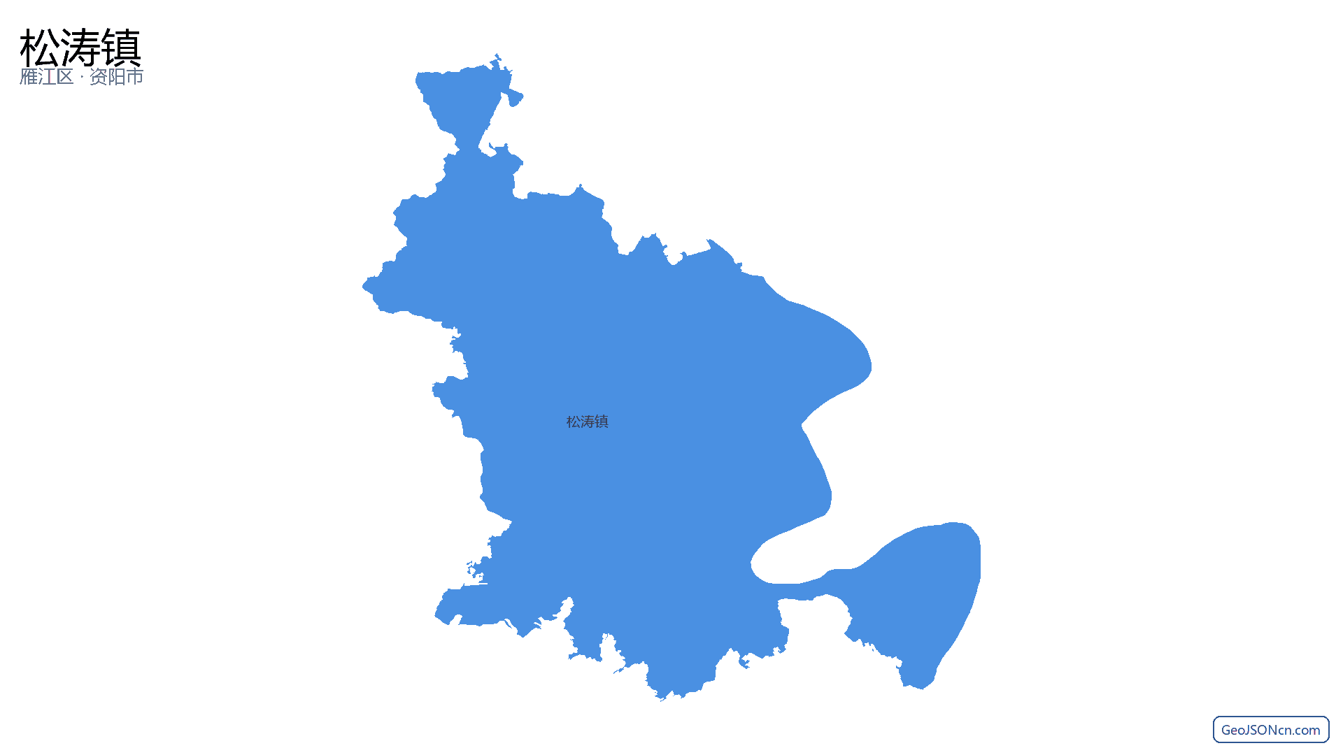 松涛镇行政区划边界地图（雁江区·资阳市）,提供GeoJSON、SHP矢量边界数据下载及高清地图大图(PNG/JPG) - GeoJSONcn.com