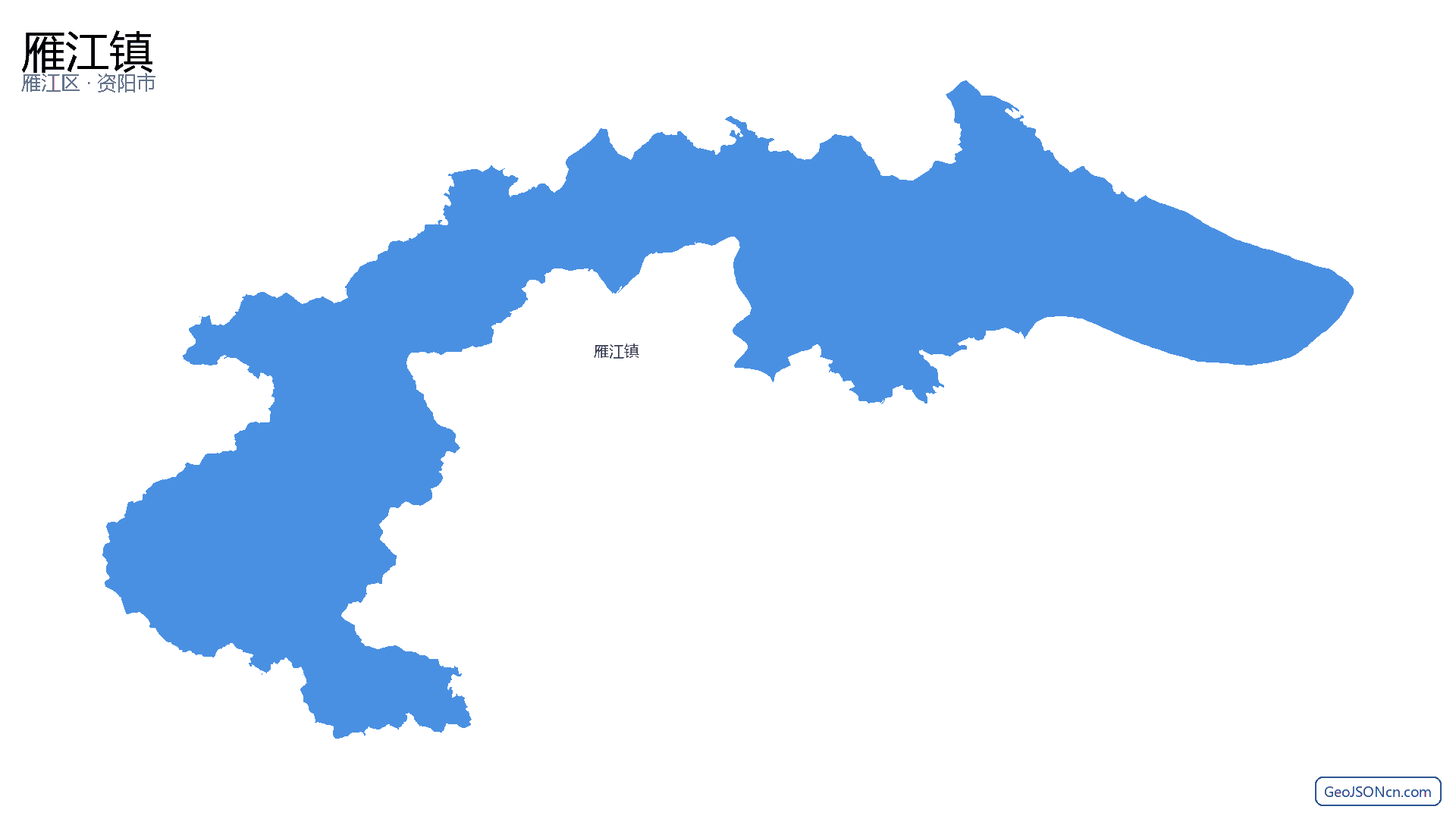 雁江镇行政区划边界地图(雁江区·资阳市),提供GeoJSON、SHP矢量边界数据下载及高清地图大图(PNG/JPG) - GeoJSONcn.com