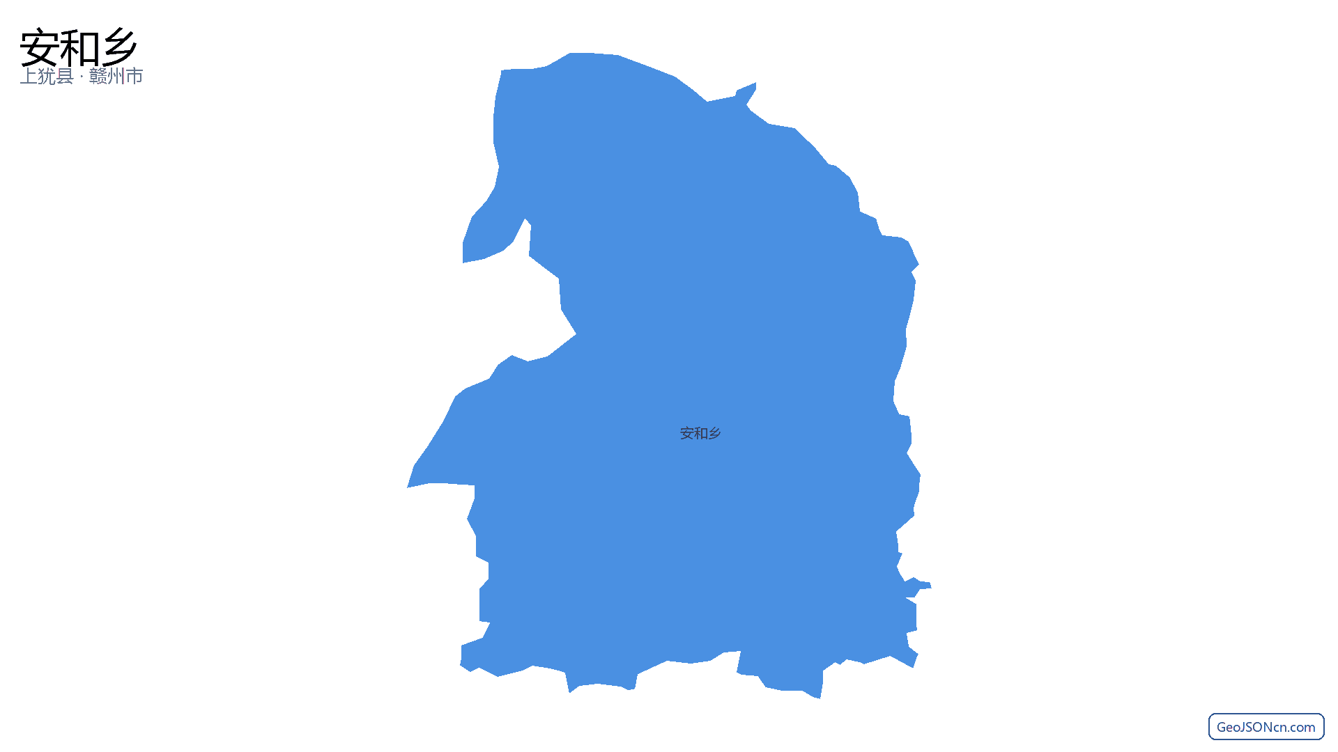 安和乡行政区划边界地图(上犹县·赣州市),提供GeoJSON、SHP矢量边界数据下载及高清地图大图(PNG/JPG) - GeoJSONcn.com