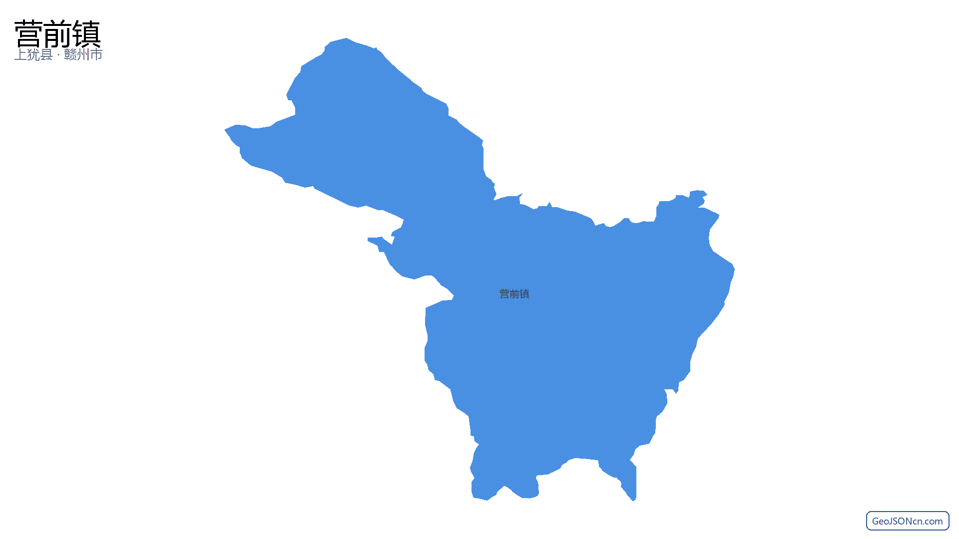 营前镇行政区划边界地图(上犹县·赣州市),提供GeoJSON、SHP矢量边界数据下载及高清地图大图(PNG/JPG) - GeoJSONcn.com