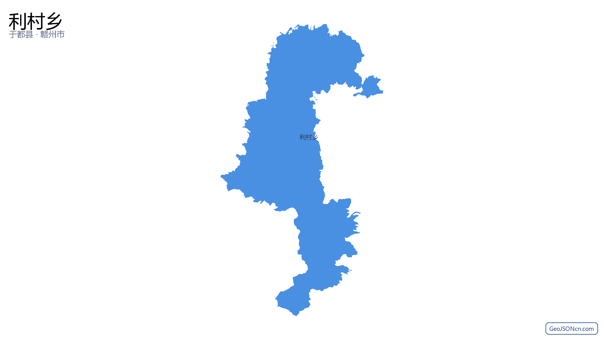 利村乡行政区划边界地图（于都县·赣州市）,提供GeoJSON、SHP矢量边界数据下载及高清地图大图(PNG/JPG) - GeoJSONcn.com