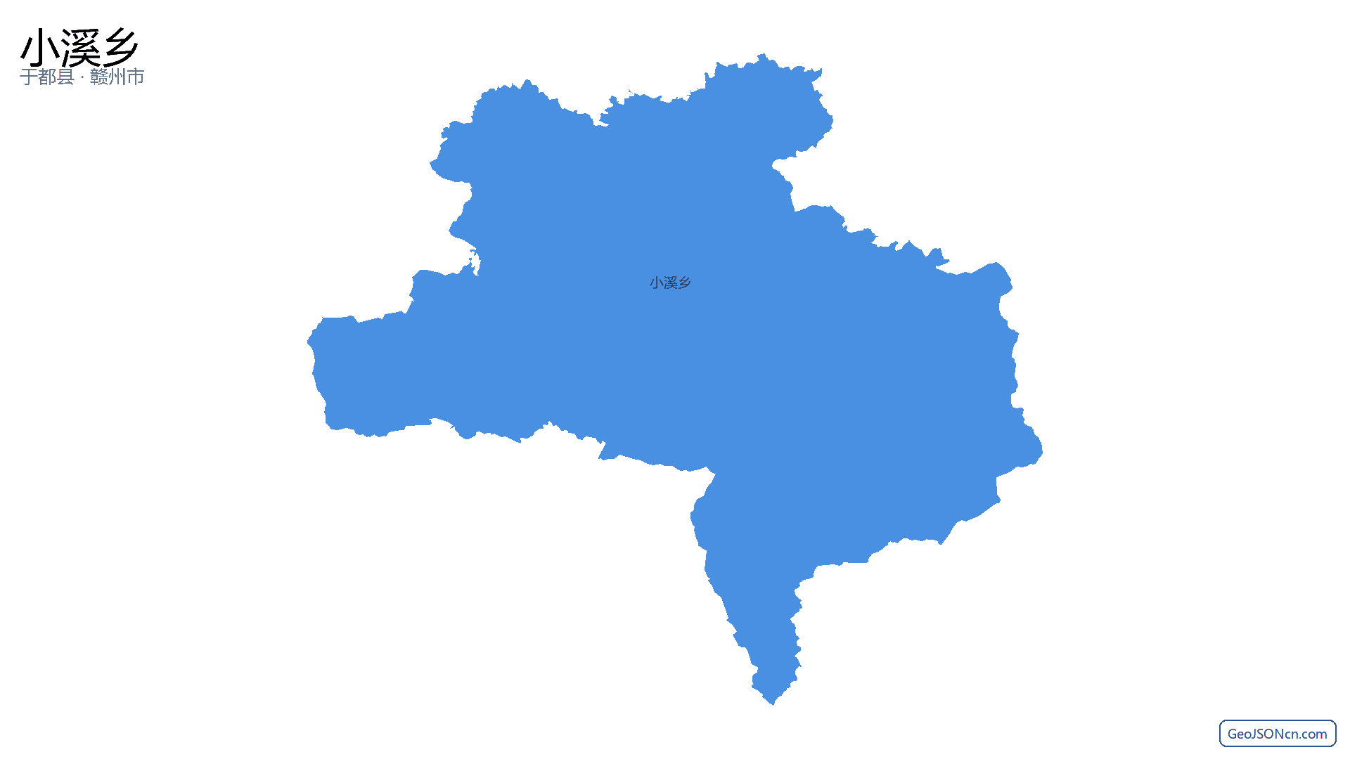 小溪乡行政区划边界地图（于都县·赣州市）,提供GeoJSON、SHP矢量边界数据下载及高清地图大图(PNG/JPG) - GeoJSONcn.com