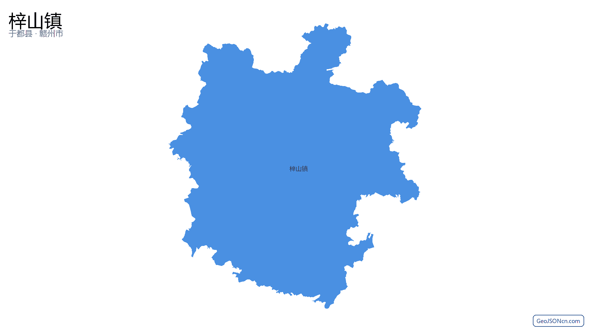 梓山镇行政区划边界地图（于都县·赣州市）,提供GeoJSON、SHP矢量边界数据下载及高清地图大图(PNG/JPG) - GeoJSONcn.com