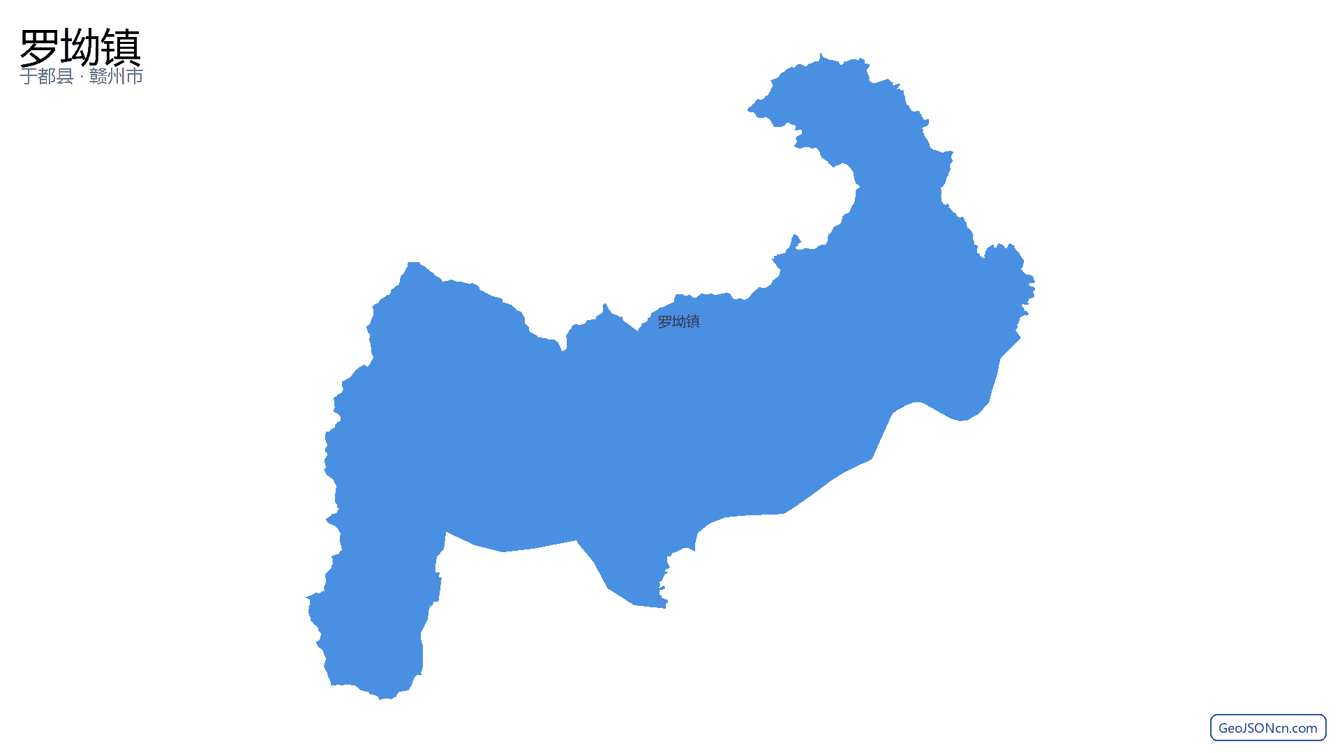 罗坳镇行政区划边界地图（于都县·赣州市）,提供GeoJSON、SHP矢量边界数据下载及高清地图大图(PNG/JPG) - GeoJSONcn.com