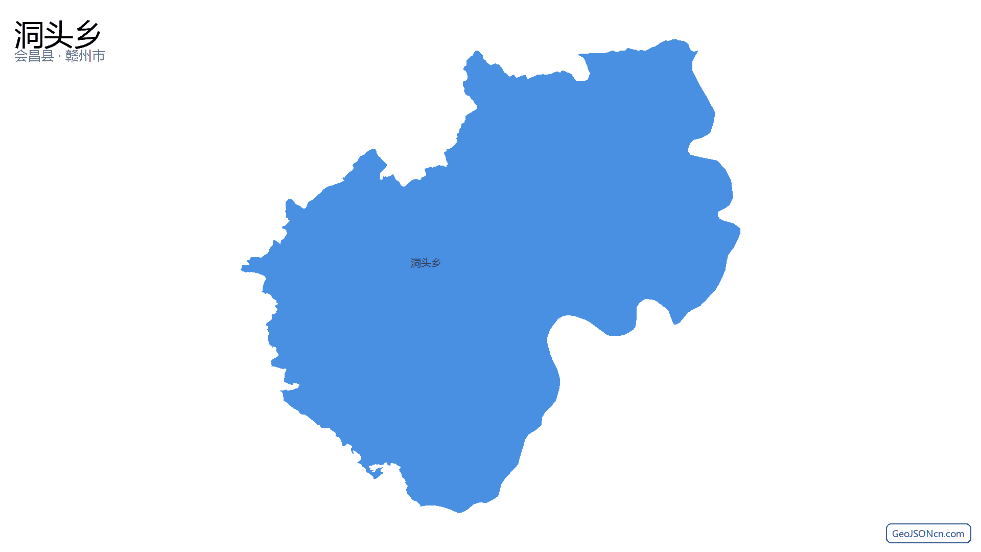 洞头乡行政区划边界地图(会昌县·赣州市),提供GeoJSON、SHP矢量边界数据下载及高清地图大图(PNG/JPG) - GeoJSONcn.com