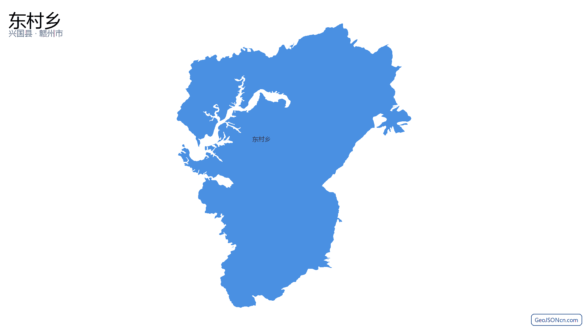 东村乡行政区划边界地图（兴国县·赣州市）,提供GeoJSON、SHP矢量边界数据下载及高清地图大图(PNG/JPG) - GeoJSONcn.com