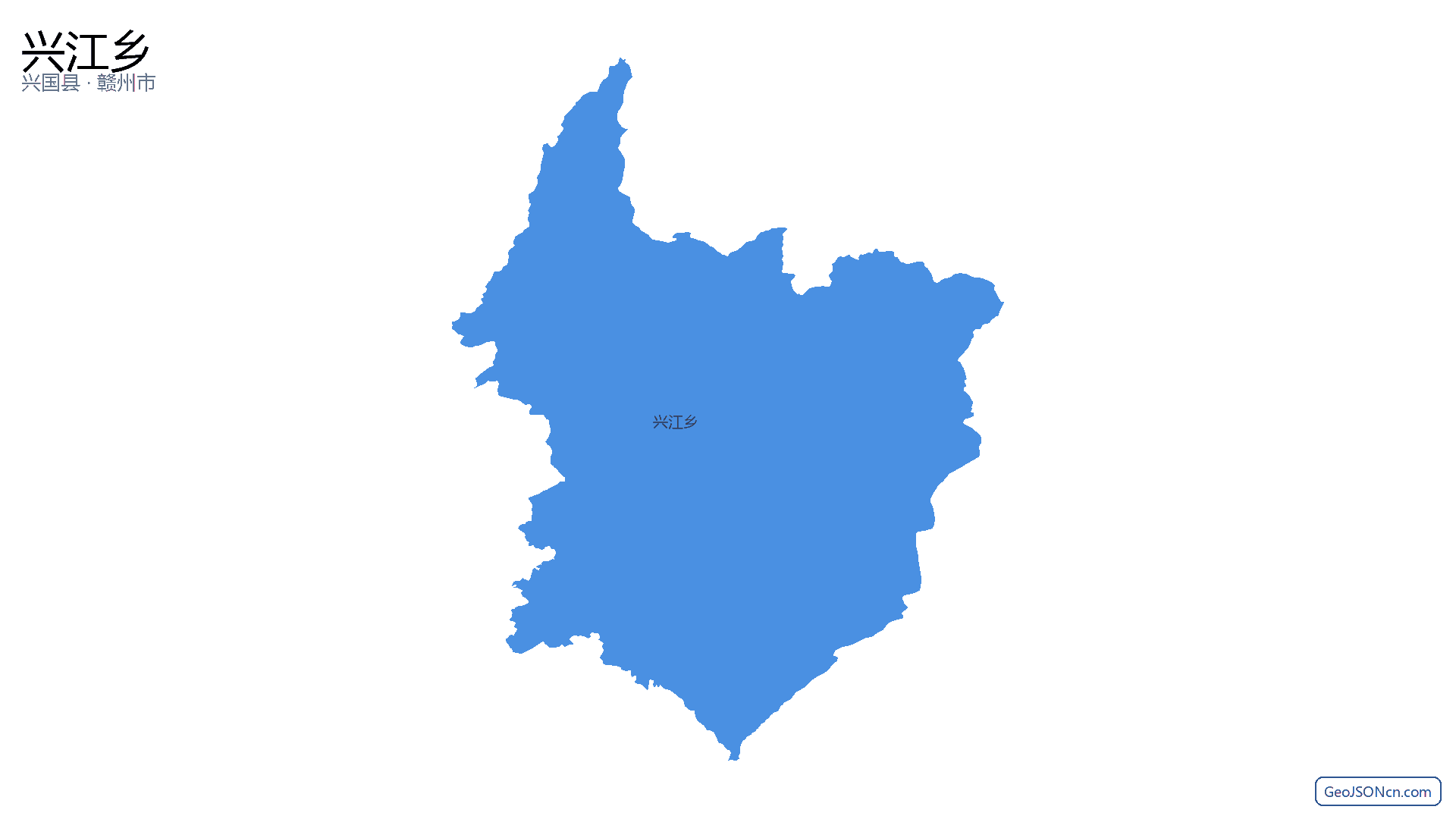 兴江乡行政区划边界地图（兴国县·赣州市）,提供GeoJSON、SHP矢量边界数据下载及高清地图大图(PNG/JPG) - GeoJSONcn.com