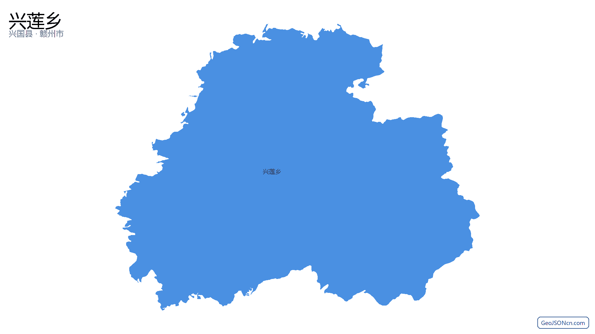 兴莲乡行政区划边界地图（兴国县·赣州市）,提供GeoJSON、SHP矢量边界数据下载及高清地图大图(PNG/JPG) - GeoJSONcn.com