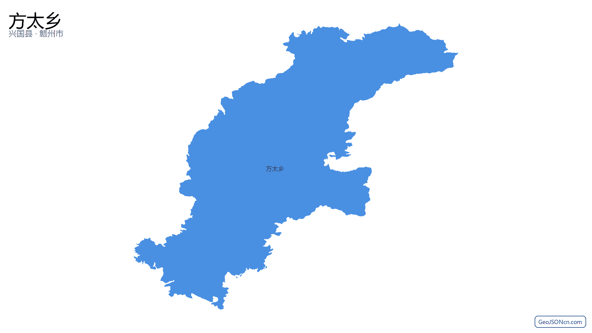 方太乡行政区划边界地图（兴国县·赣州市）,提供GeoJSON、SHP矢量边界数据下载及高清地图大图(PNG/JPG) - GeoJSONcn.com