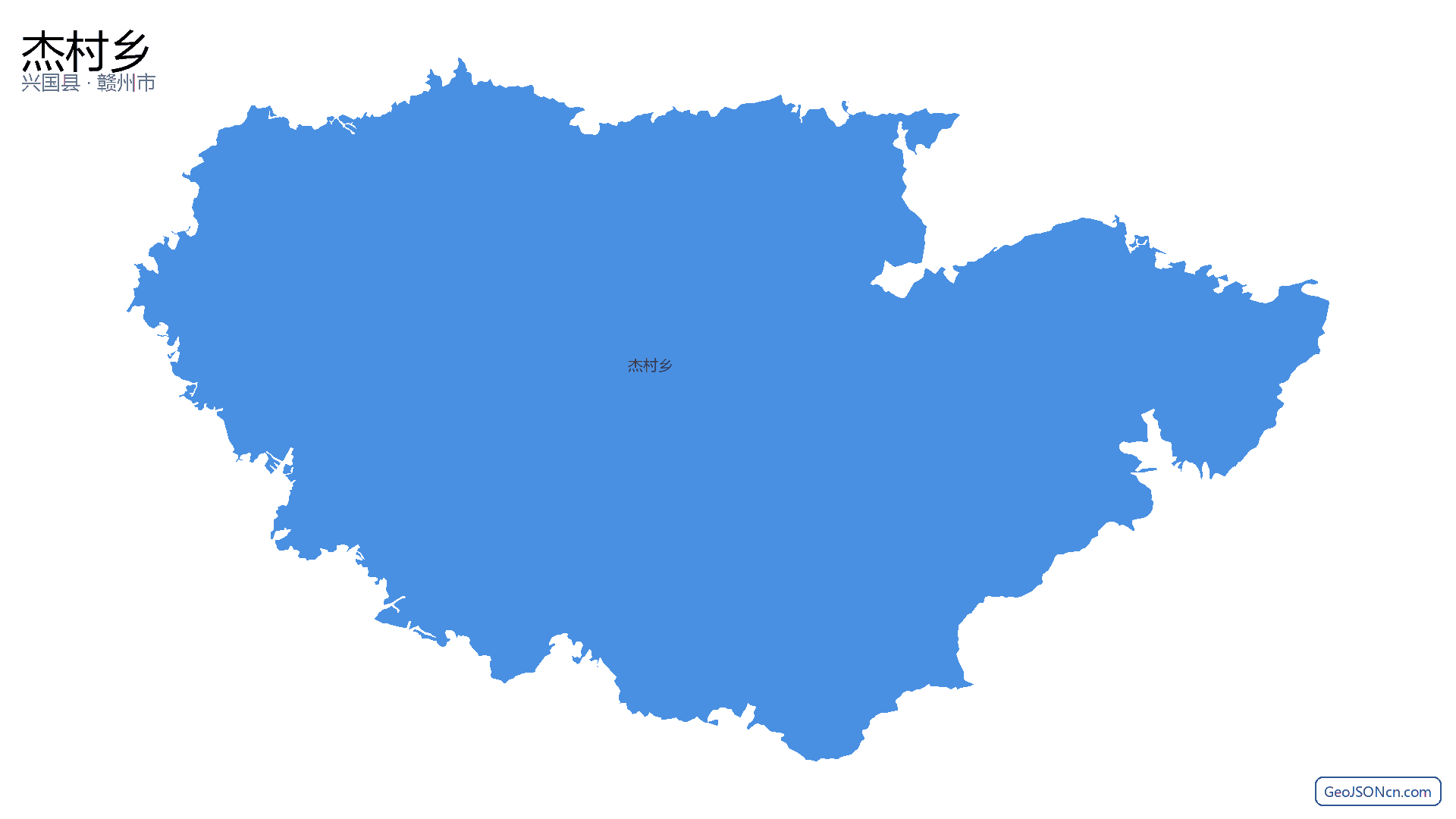 杰村乡行政区划边界地图（兴国县·赣州市）,提供GeoJSON、SHP矢量边界数据下载及高清地图大图(PNG/JPG) - GeoJSONcn.com