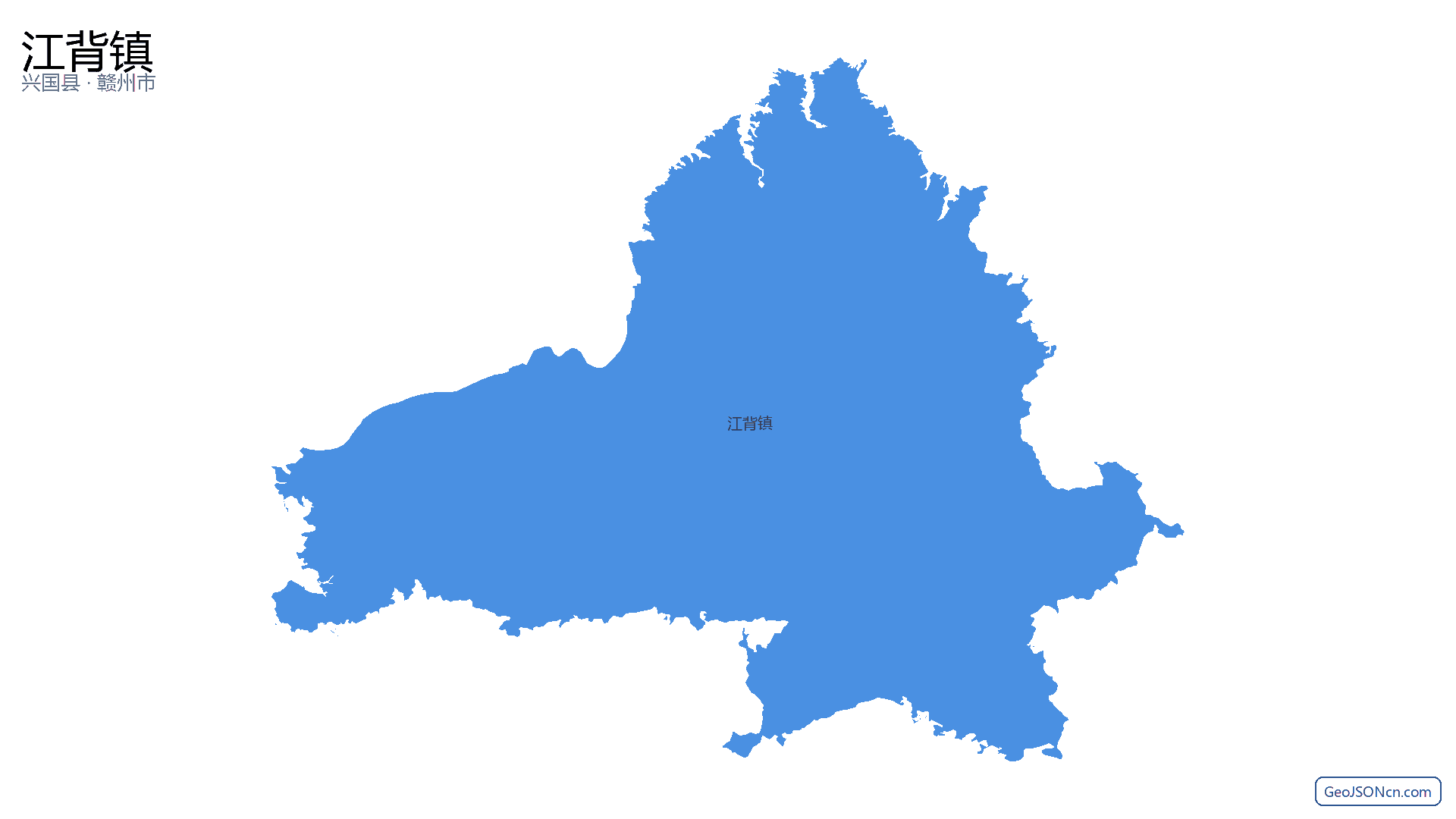 江背镇行政区划边界地图（兴国县·赣州市）,提供GeoJSON、SHP矢量边界数据下载及高清地图大图(PNG/JPG) - GeoJSONcn.com