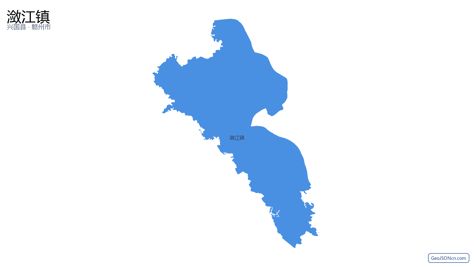 潋江镇行政区划边界地图（兴国县·赣州市）,提供GeoJSON、SHP矢量边界数据下载及高清地图大图(PNG/JPG) - GeoJSONcn.com