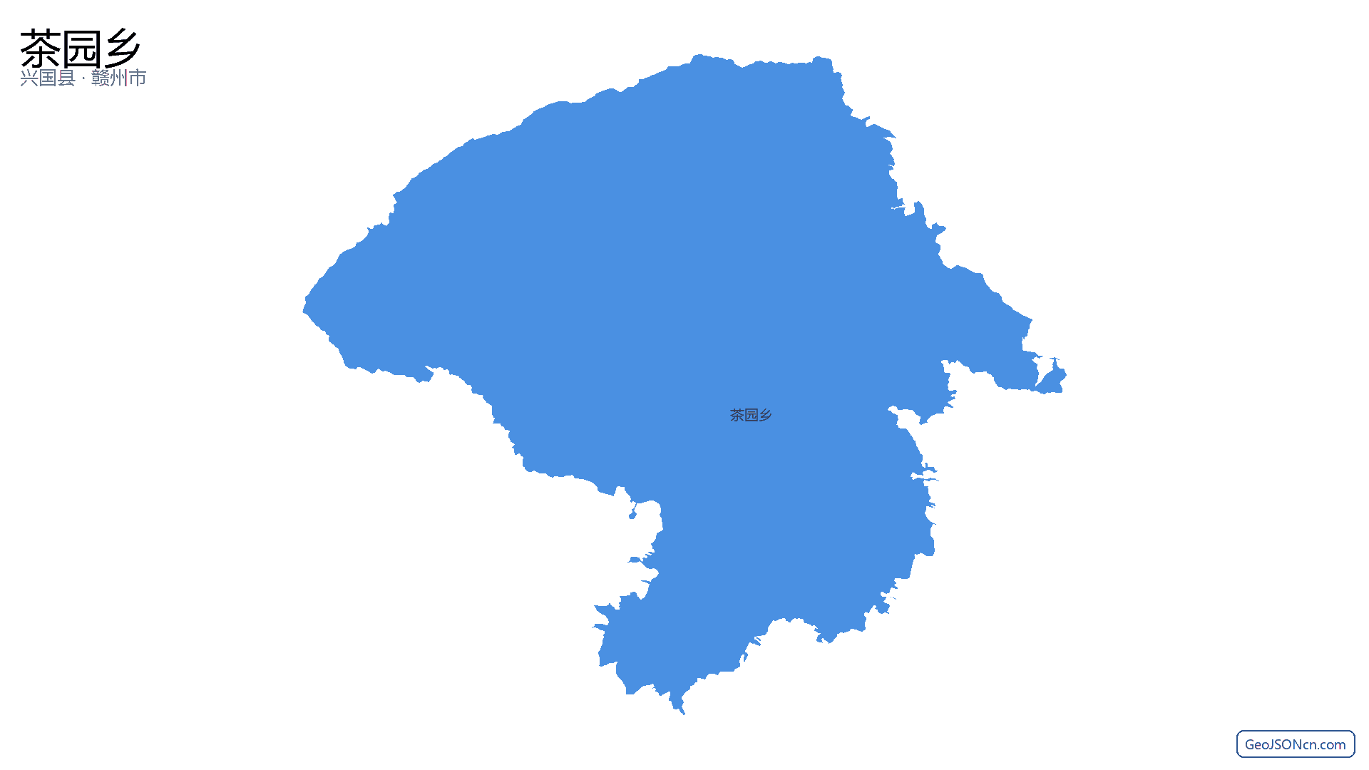茶园乡行政区划边界地图（兴国县·赣州市）,提供GeoJSON、SHP矢量边界数据下载及高清地图大图(PNG/JPG) - GeoJSONcn.com